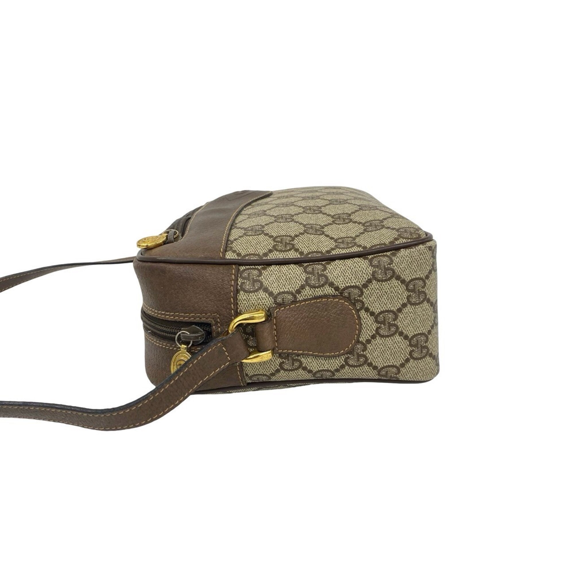 Gucci Brown Leather Pvc Pochette Shoulder Bag (Pre-Owned)