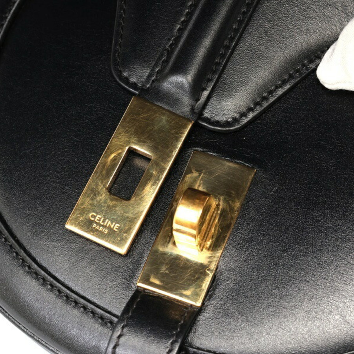 Celine Black Leather Shoulder Bag (Pre-Owned)