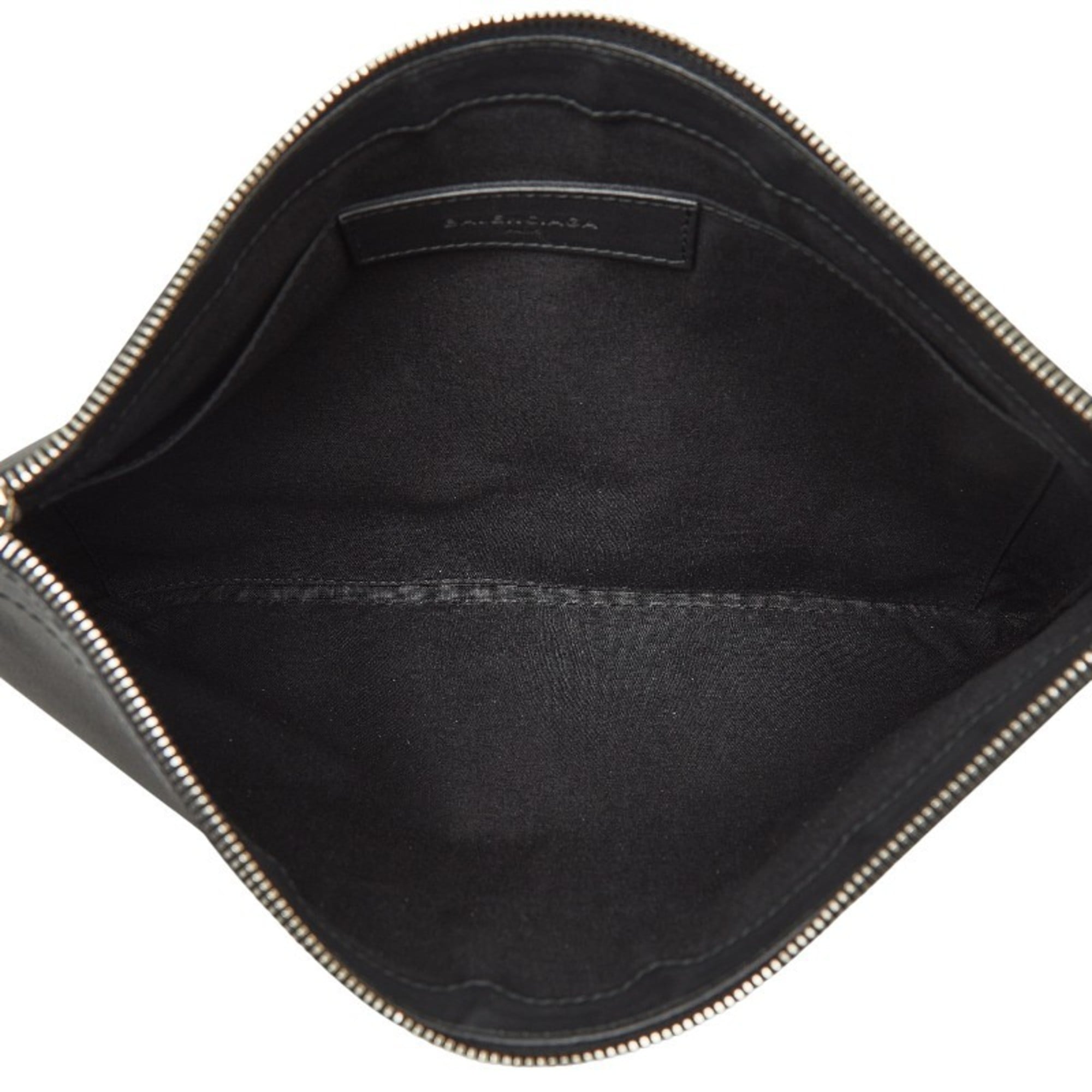 Balenciaga Black Leather Clutch Bag (Pre-Owned)