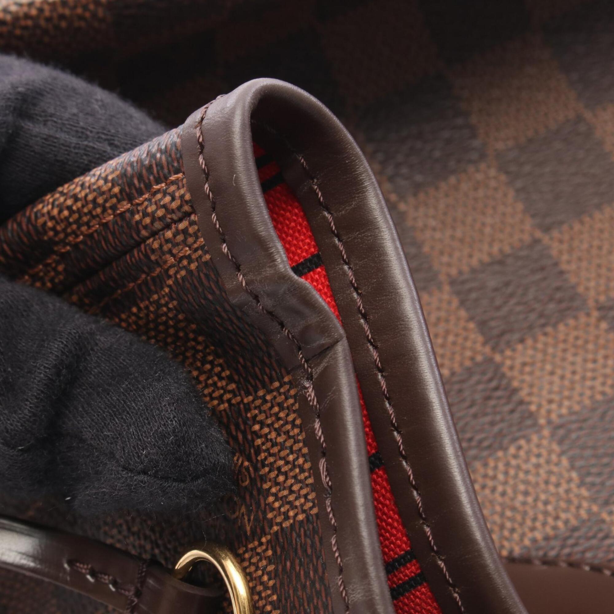 Louis Vuitton Brown Ebene Coated Canvas Leather Handbag Tote Bag (Pre-Owned)