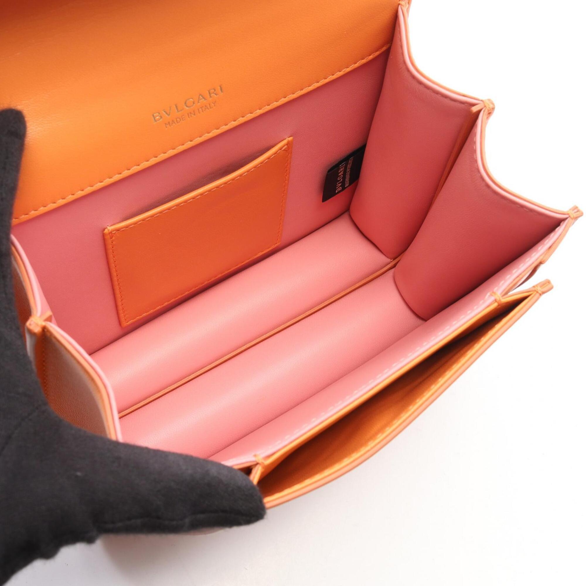 Bvlgari Orange Leather Handbag (Pre-Owned)