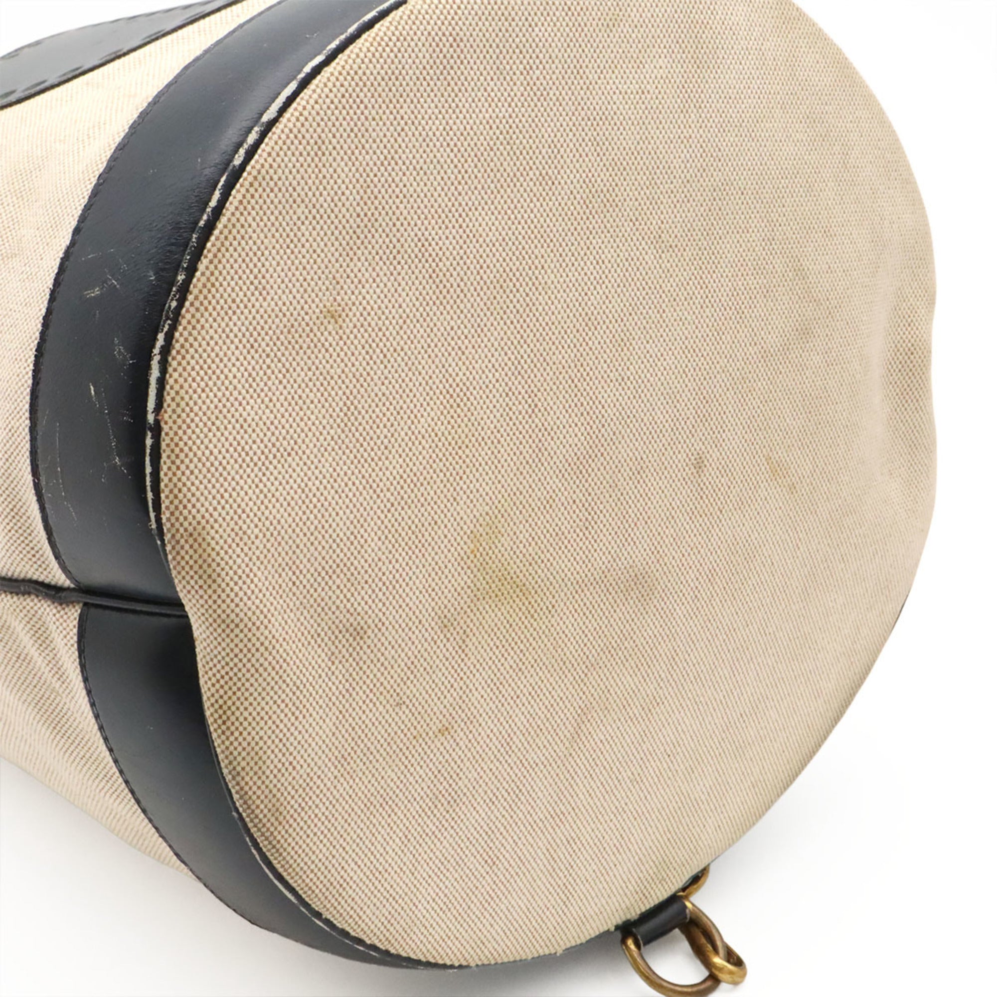 Hermes Natural Navy Toile H Shoulder Bag (Pre-Owned)