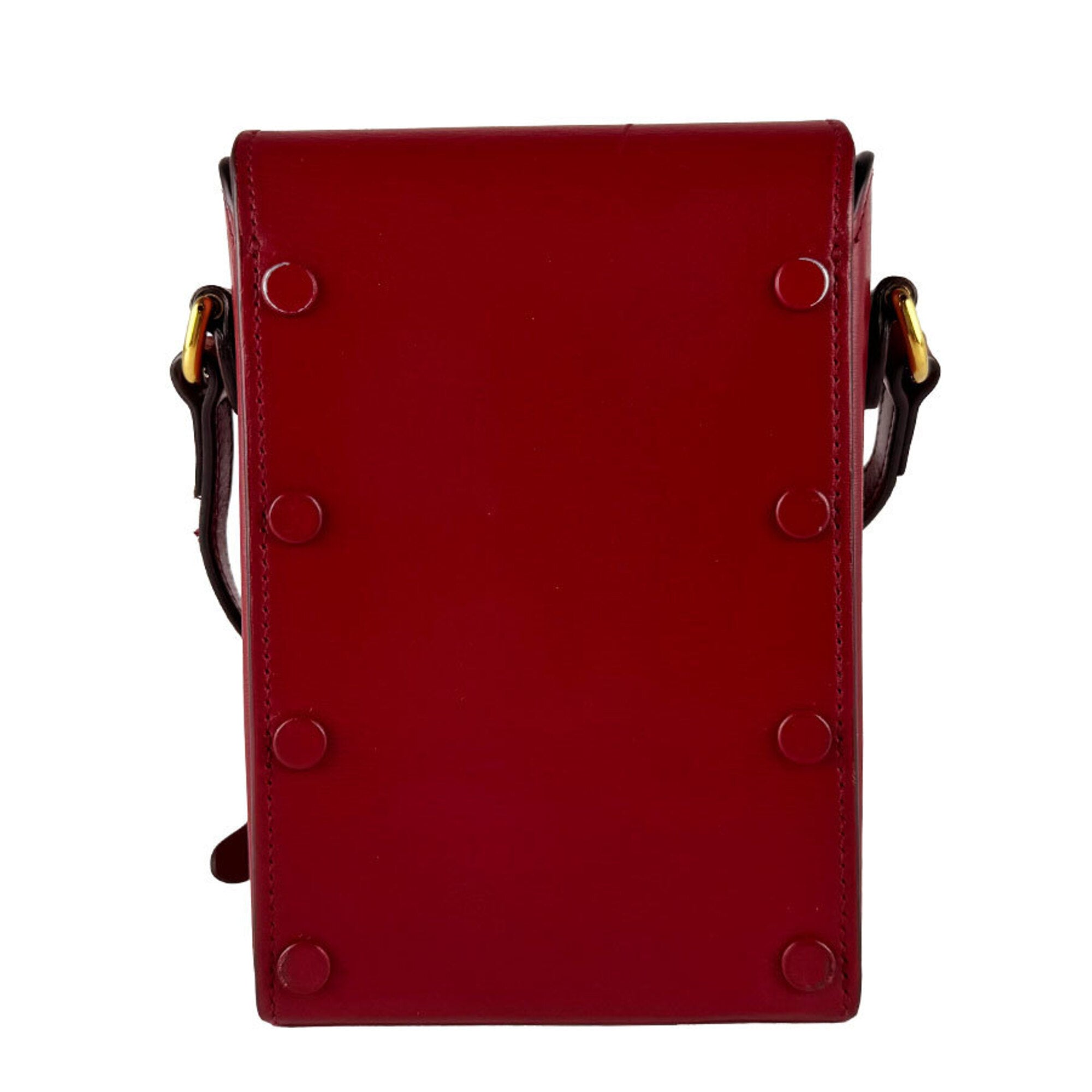 Gucci Red Color Leather Shoulder Bag (Pre-Owned)