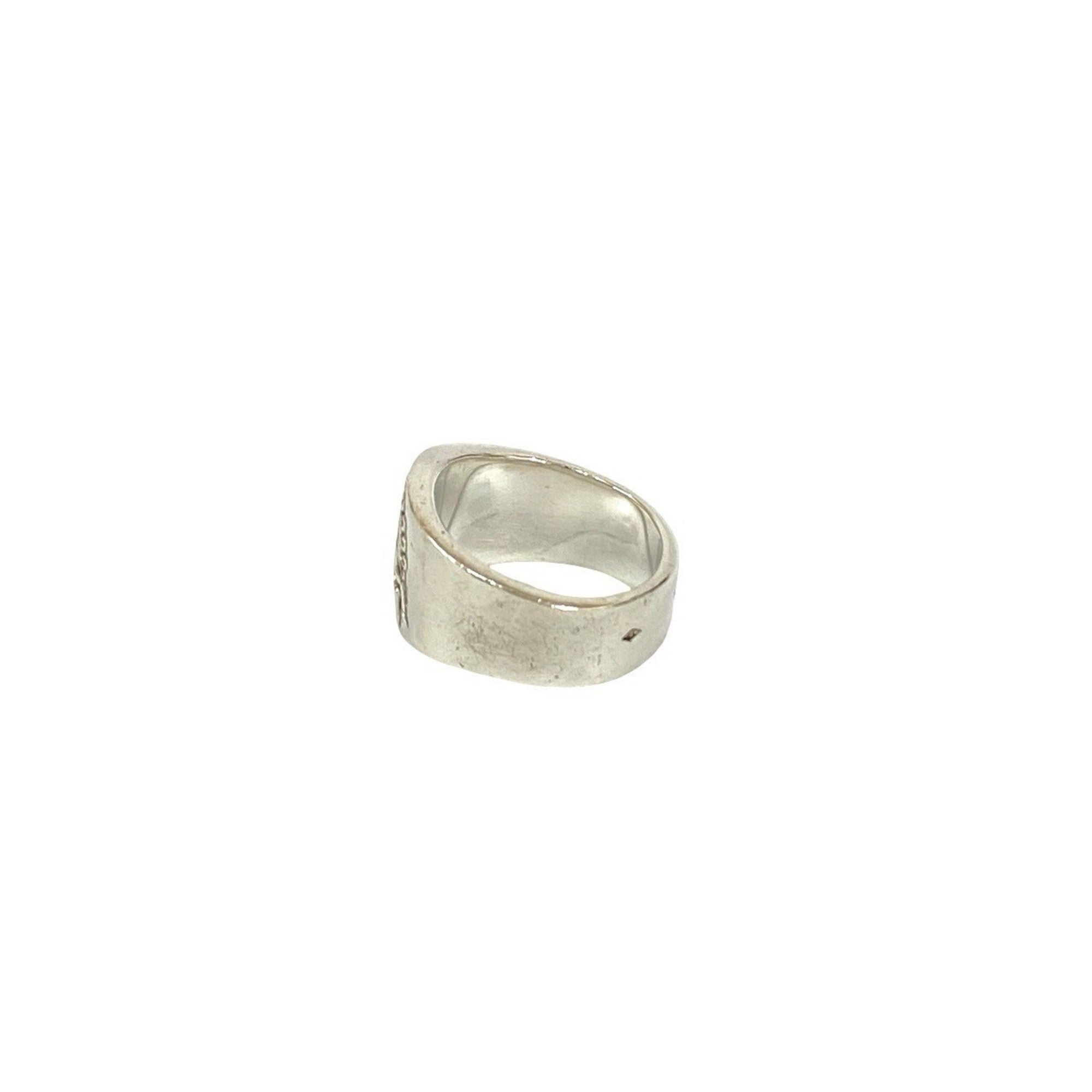 Hermes Silver Silver 925 Band Ring (Pre-Owned)