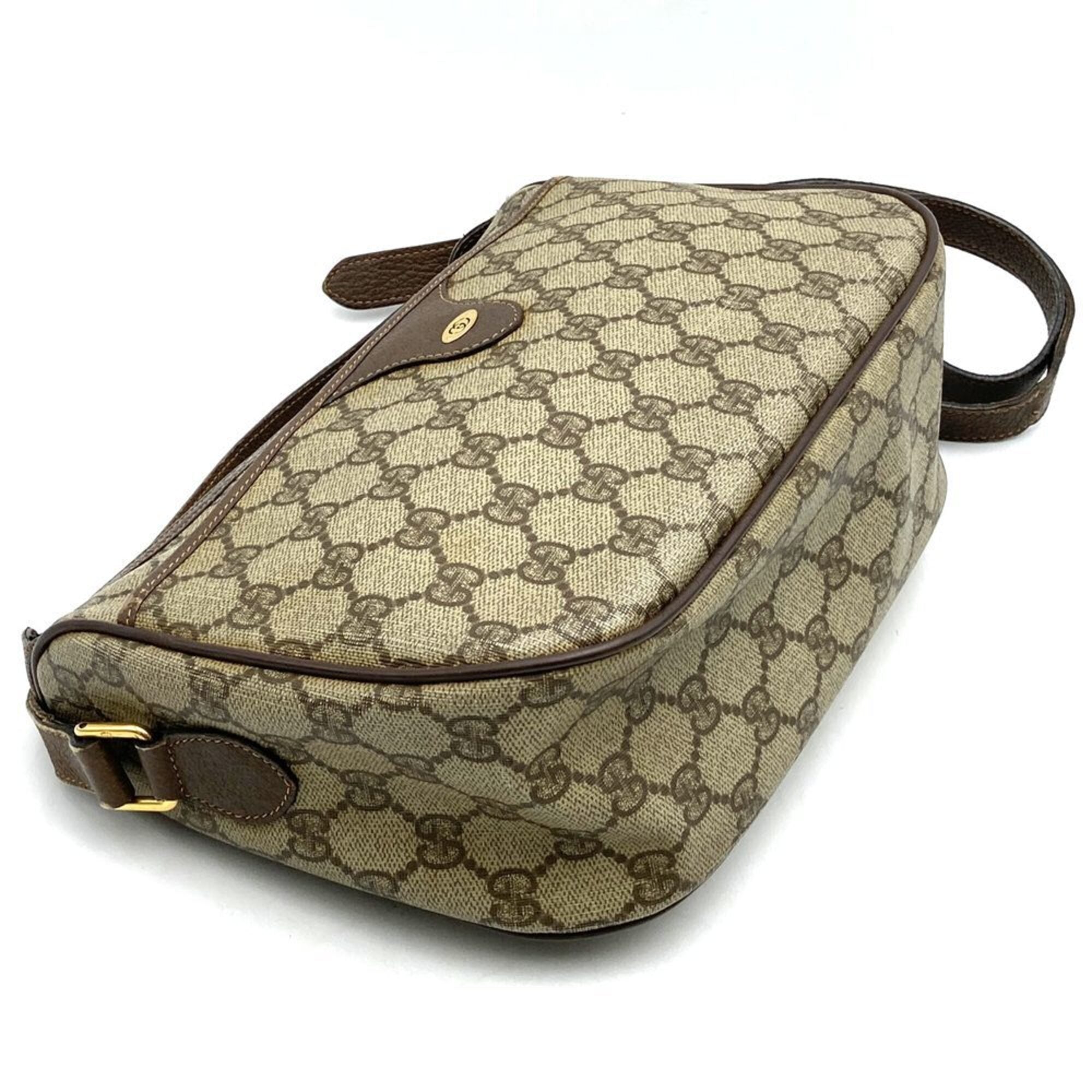 Gucci Brown Gg Supreme Canvas Shoulder Bag (Pre-Owned)