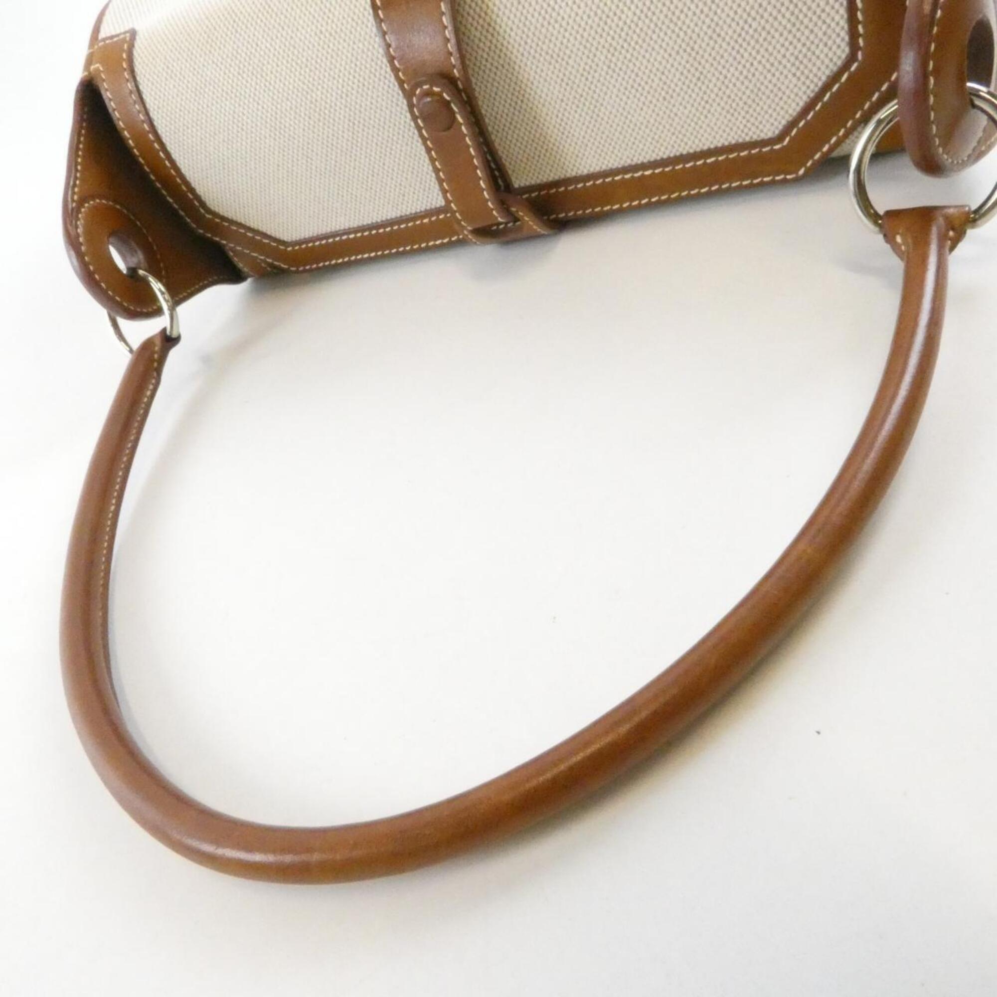 Hermes Fauve Toile H Barenia Leather Shoulder Bag (Pre-Owned)