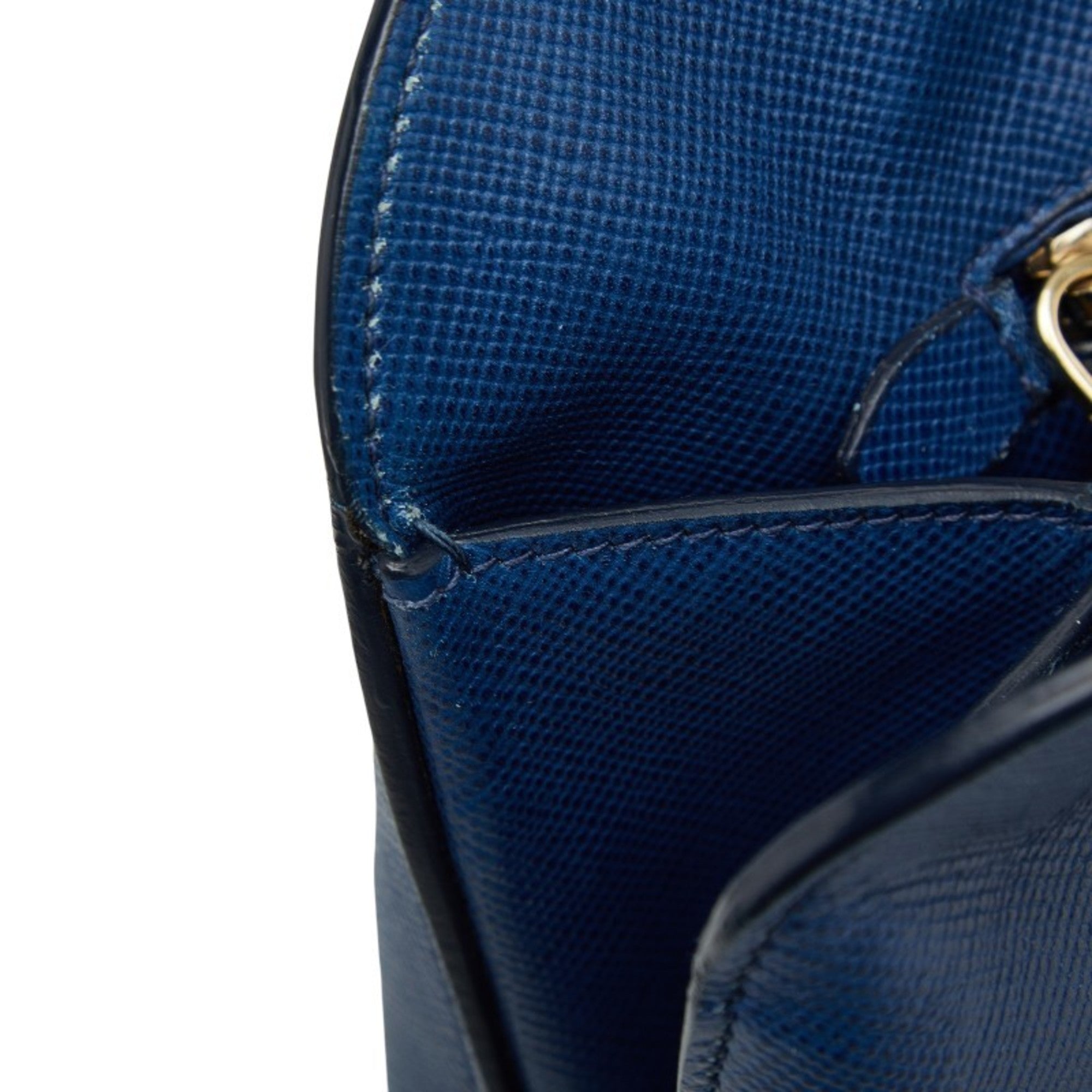 Prada Blue Leather Handbag (Pre-Owned)