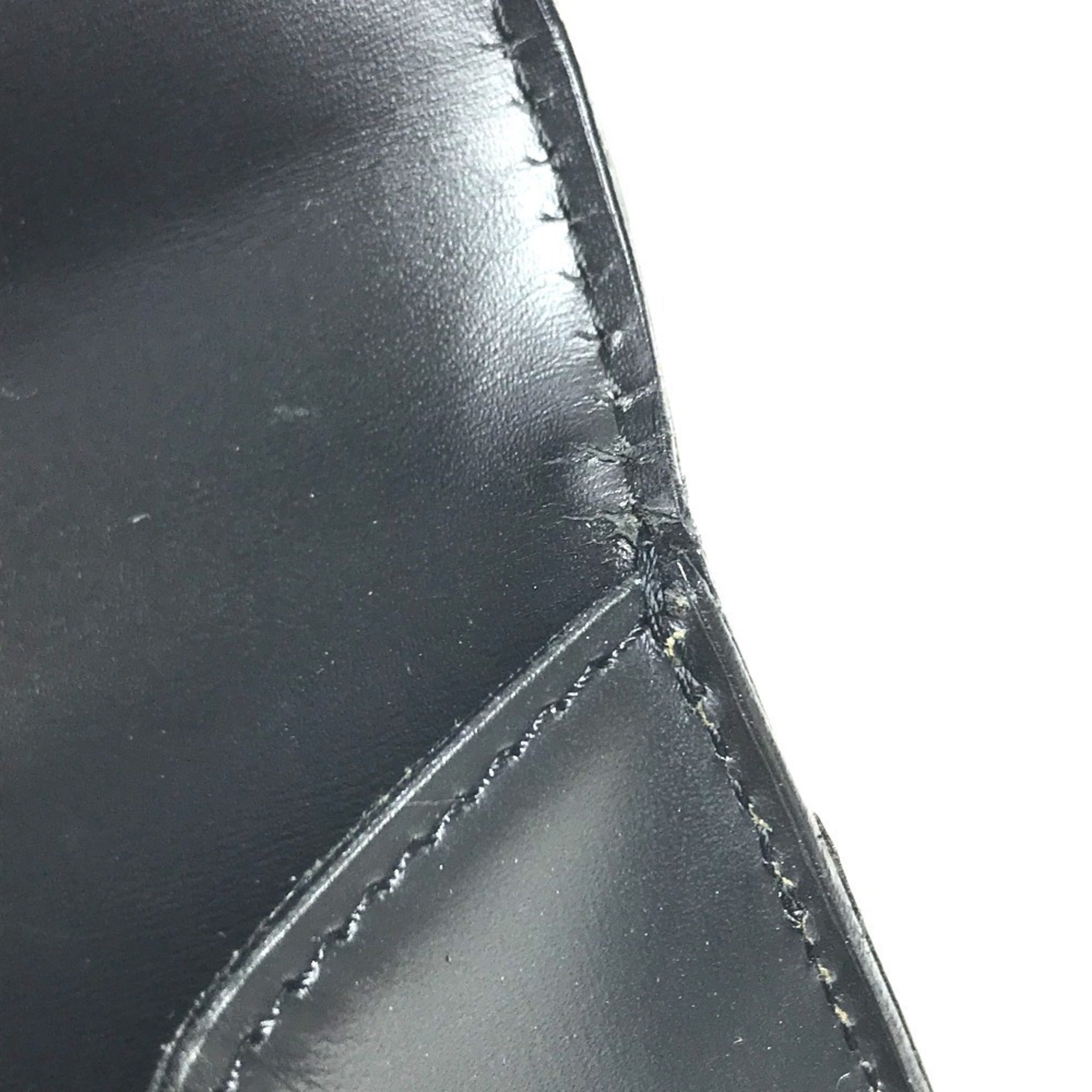 Cartier Black Leather Briefcase Handbag Tote Bag (Pre-Owned)