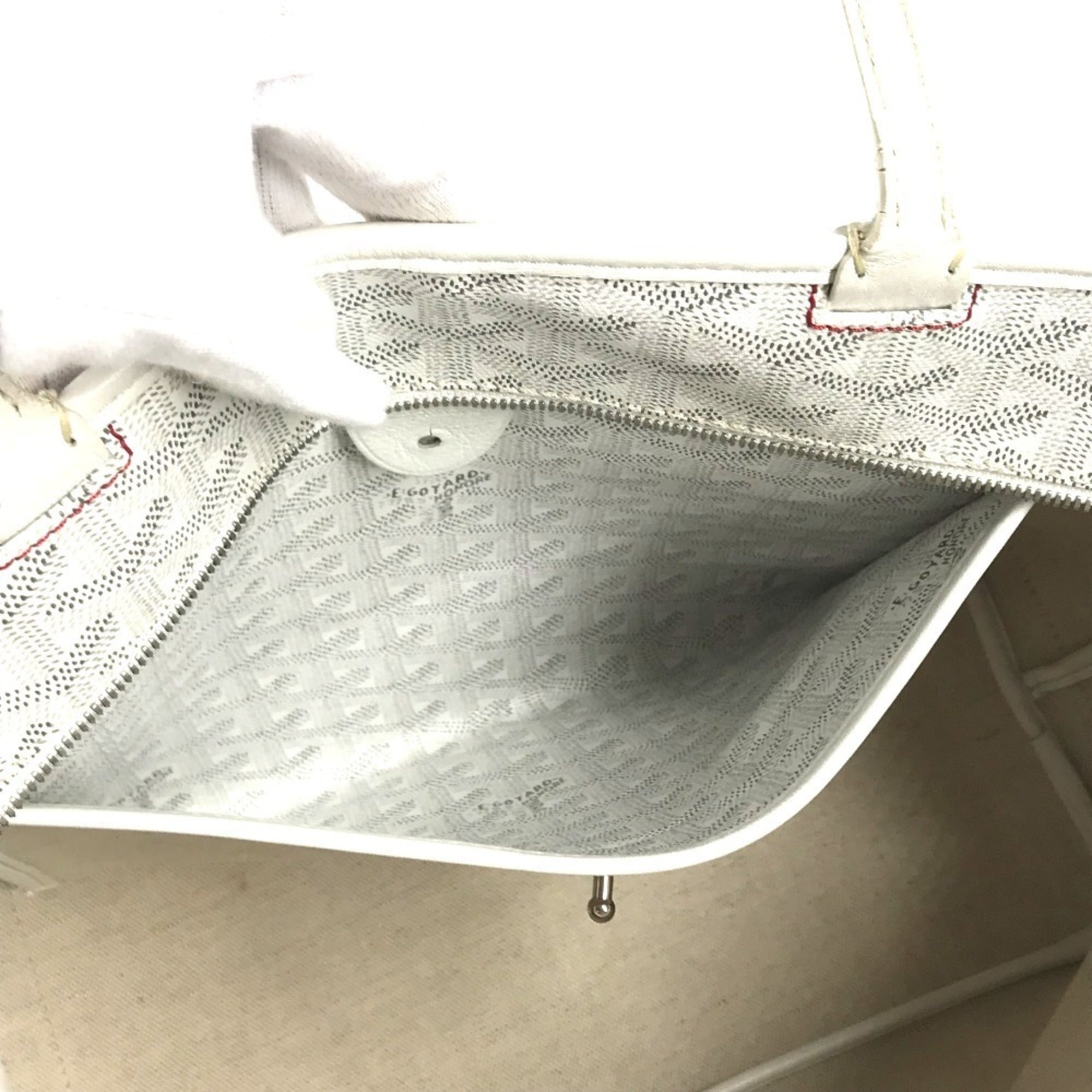 Goyard White Pvc Leather Shoulder Bag Tote Bag (Pre-Owned)