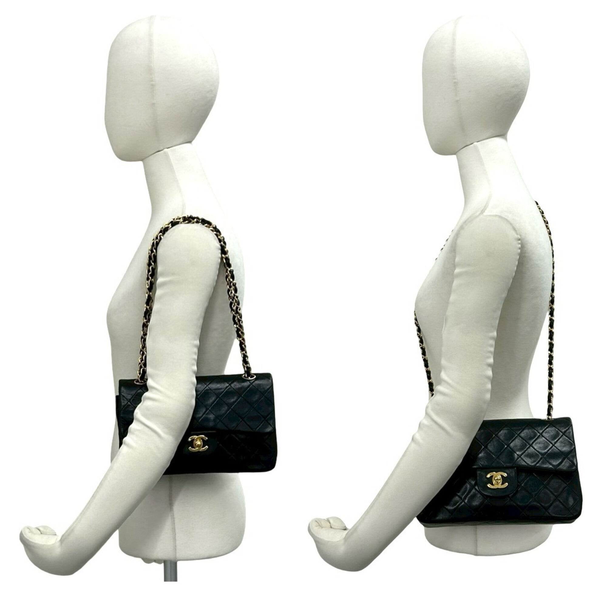 Chanel Black Leather Pochette Shoulder Bag (Pre-Owned)