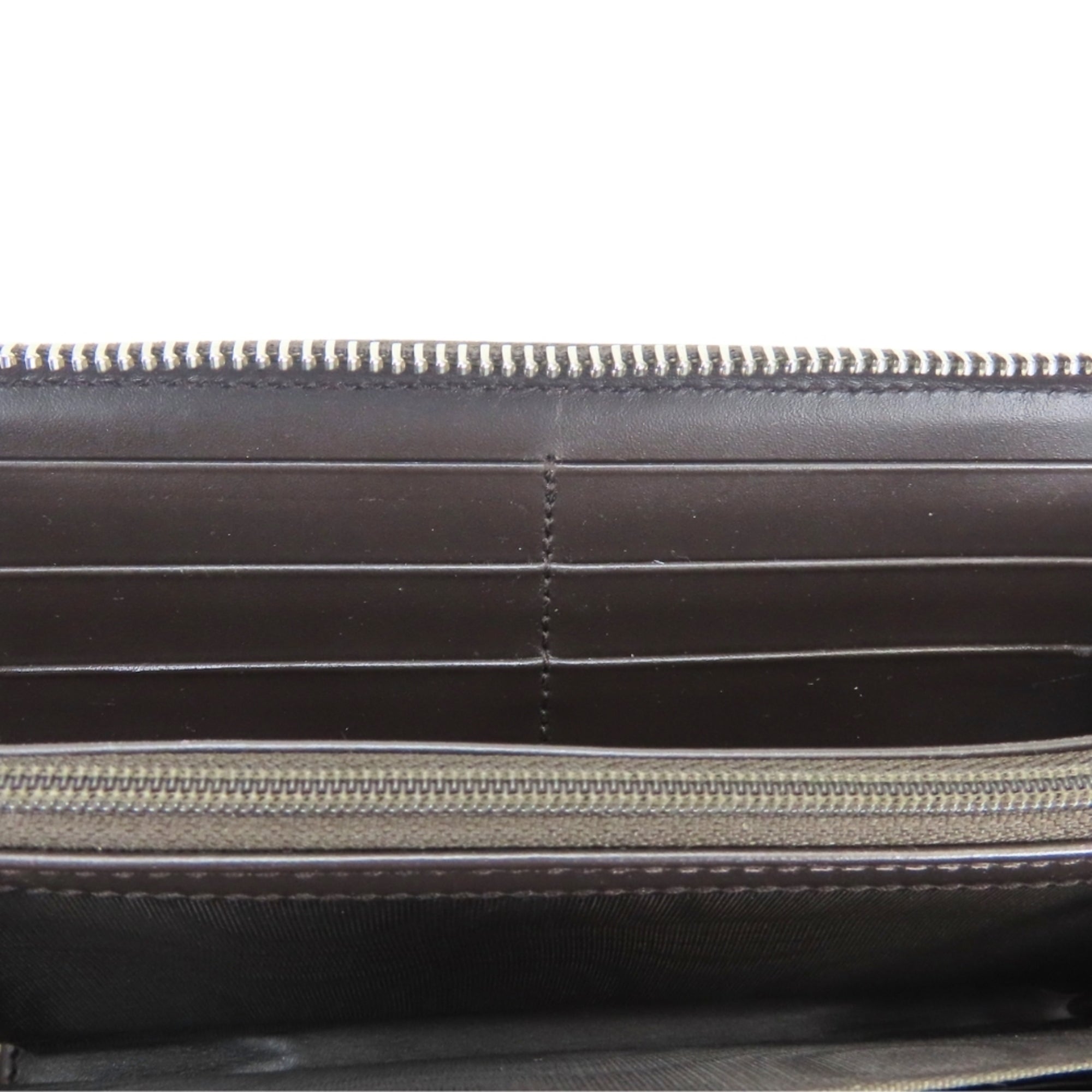 Gucci Beige Dark Brown Green Red Color Gg Supreme Long Wallet (Bi-Fold) (Pre-Owned)