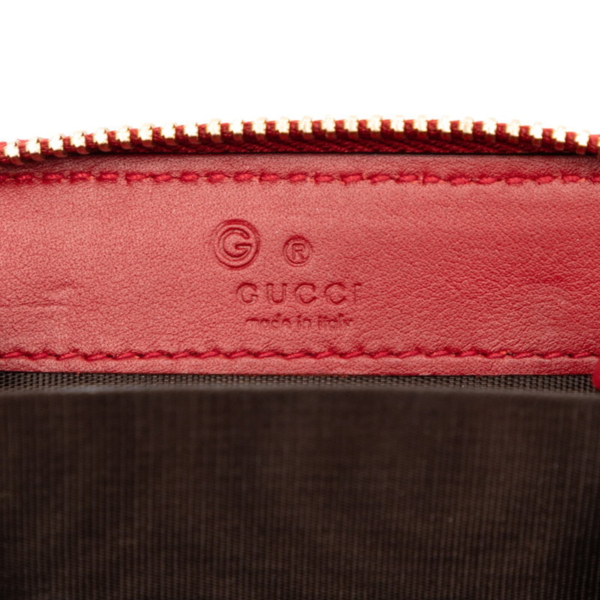 Gucci Red Color Leather Coin Purse/Coin Case (Pre-Owned)