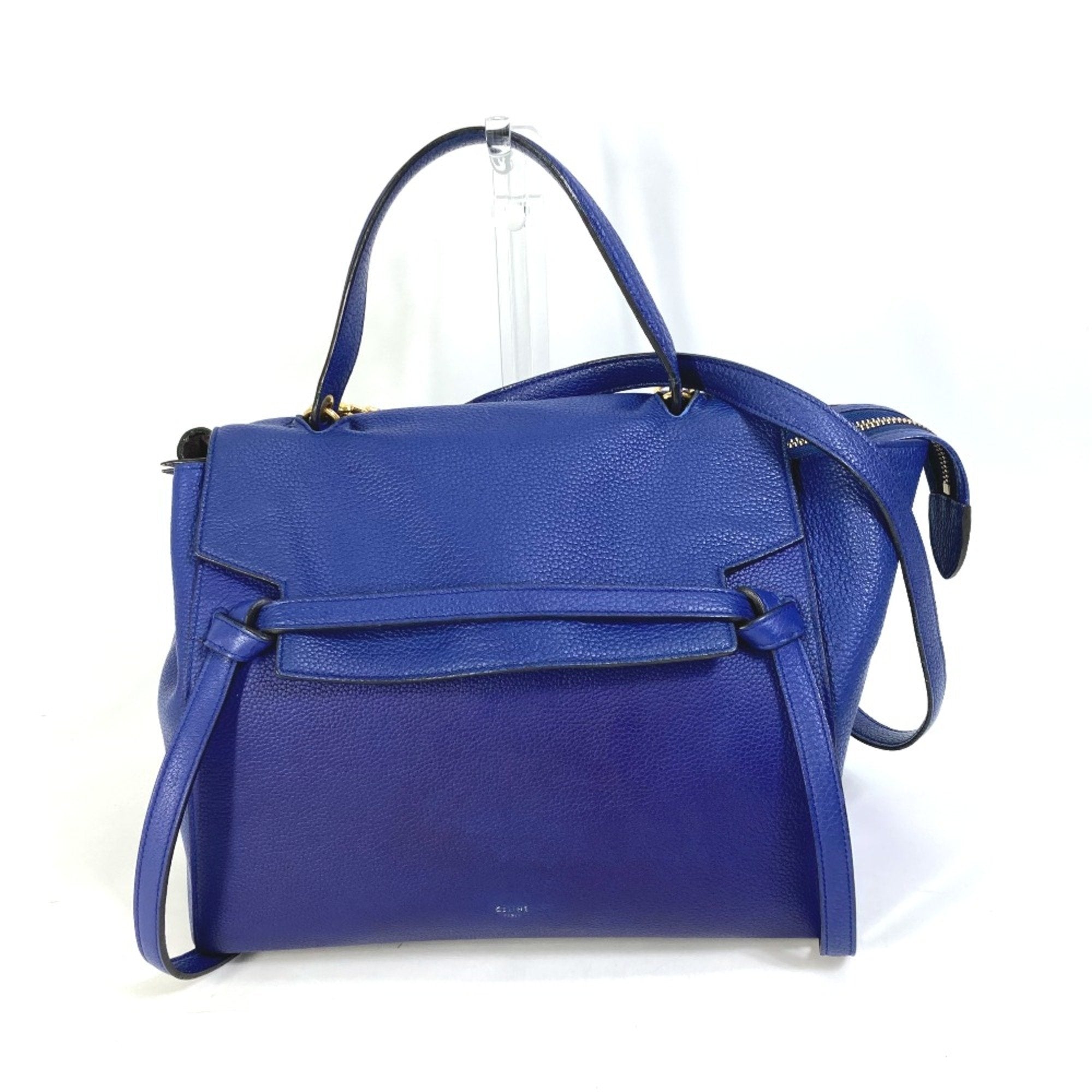 Celine Blue Leather Shoulder Bag (Pre-Owned)