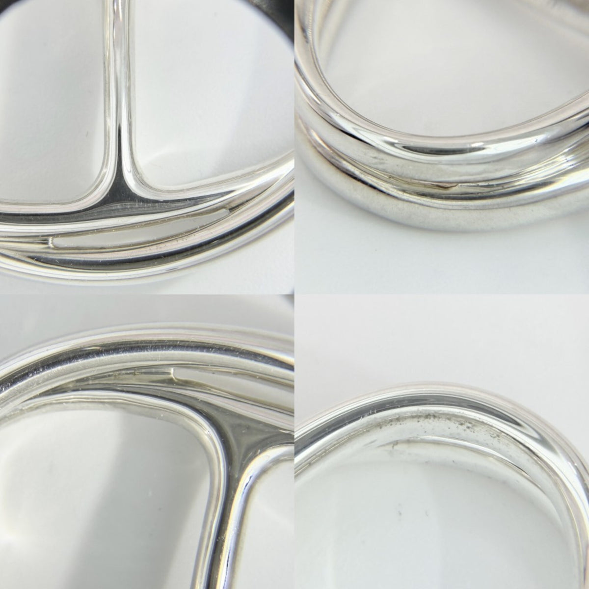 Hermes Silver 925 Band Ring (Pre-Owned)