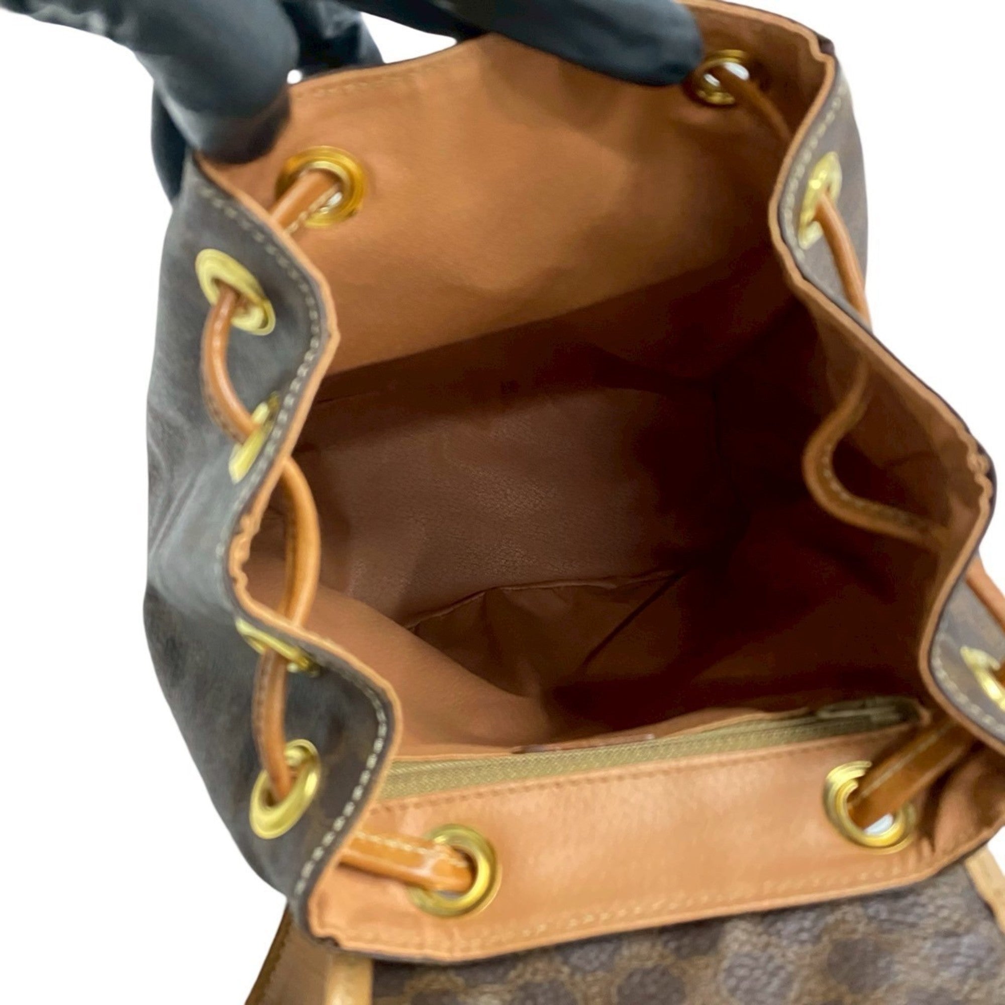Celine Brown Leather Pvc Backpack (Pre-Owned)