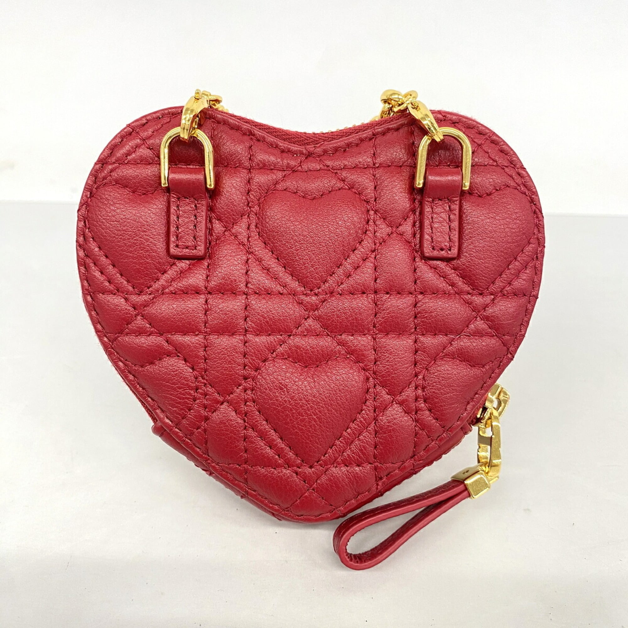 Christian Dior Red Color Leather Shoulder Bag (Pre-Owned)