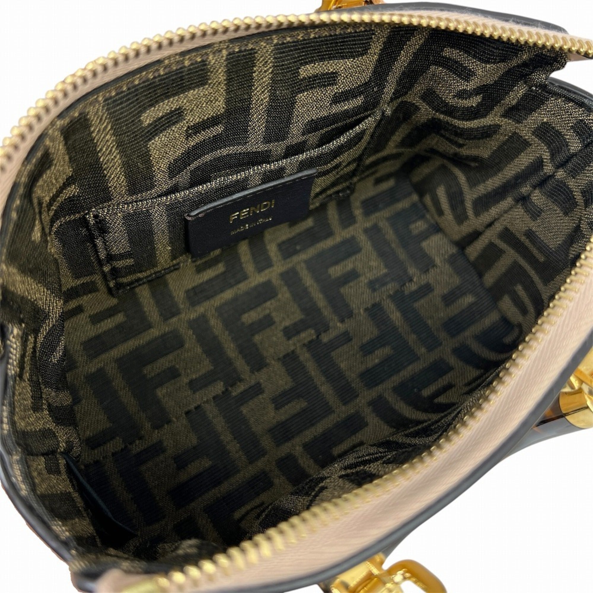 Fendi Pink Leather Handbag Shoulder Bag (Pre-Owned)