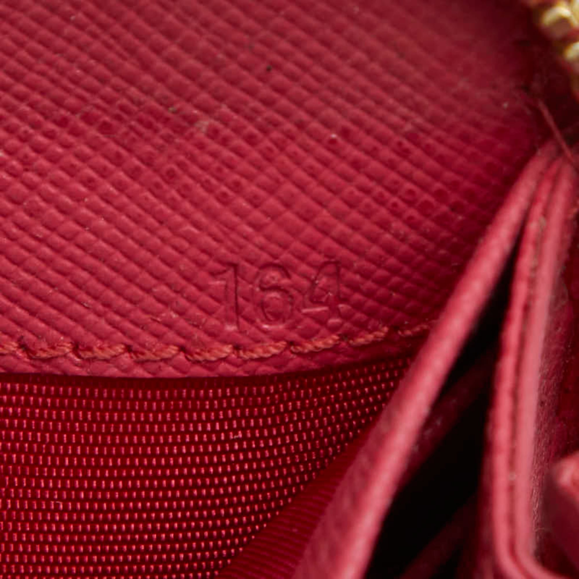 Prada Pink Leather Long Wallet (Bi-Fold) (Pre-Owned)