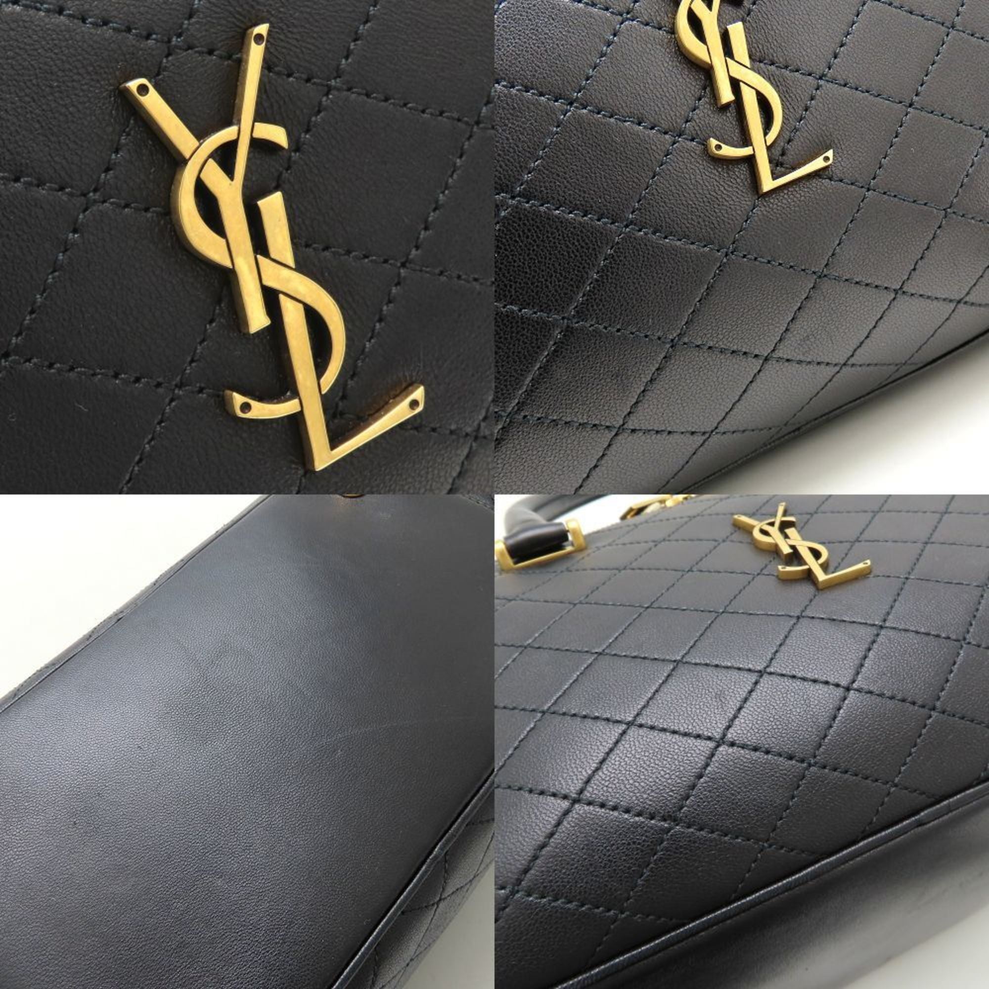 Yves Saint Laurent Black Leather Handbag (Pre-Owned)