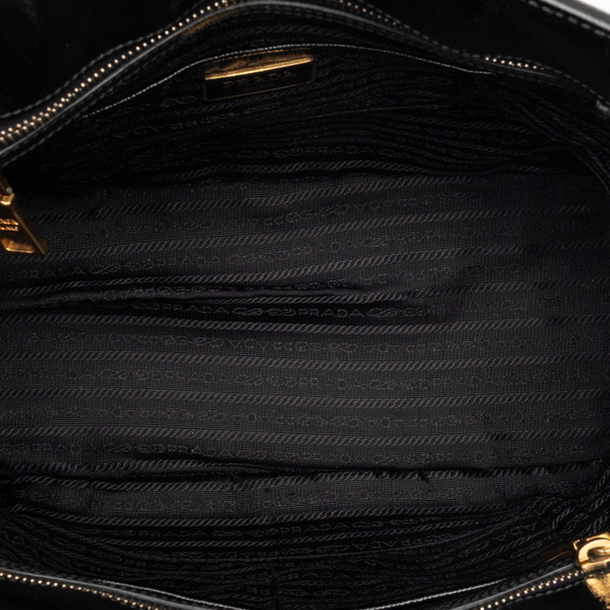 Prada Black Nylon Leather Handbag (Pre-Owned)
