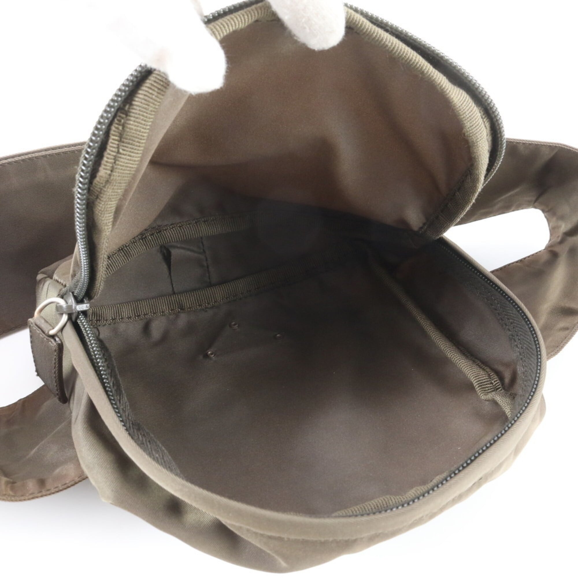 Prada Green Khaki Nylon Handbag Pouch (Pre-Owned)