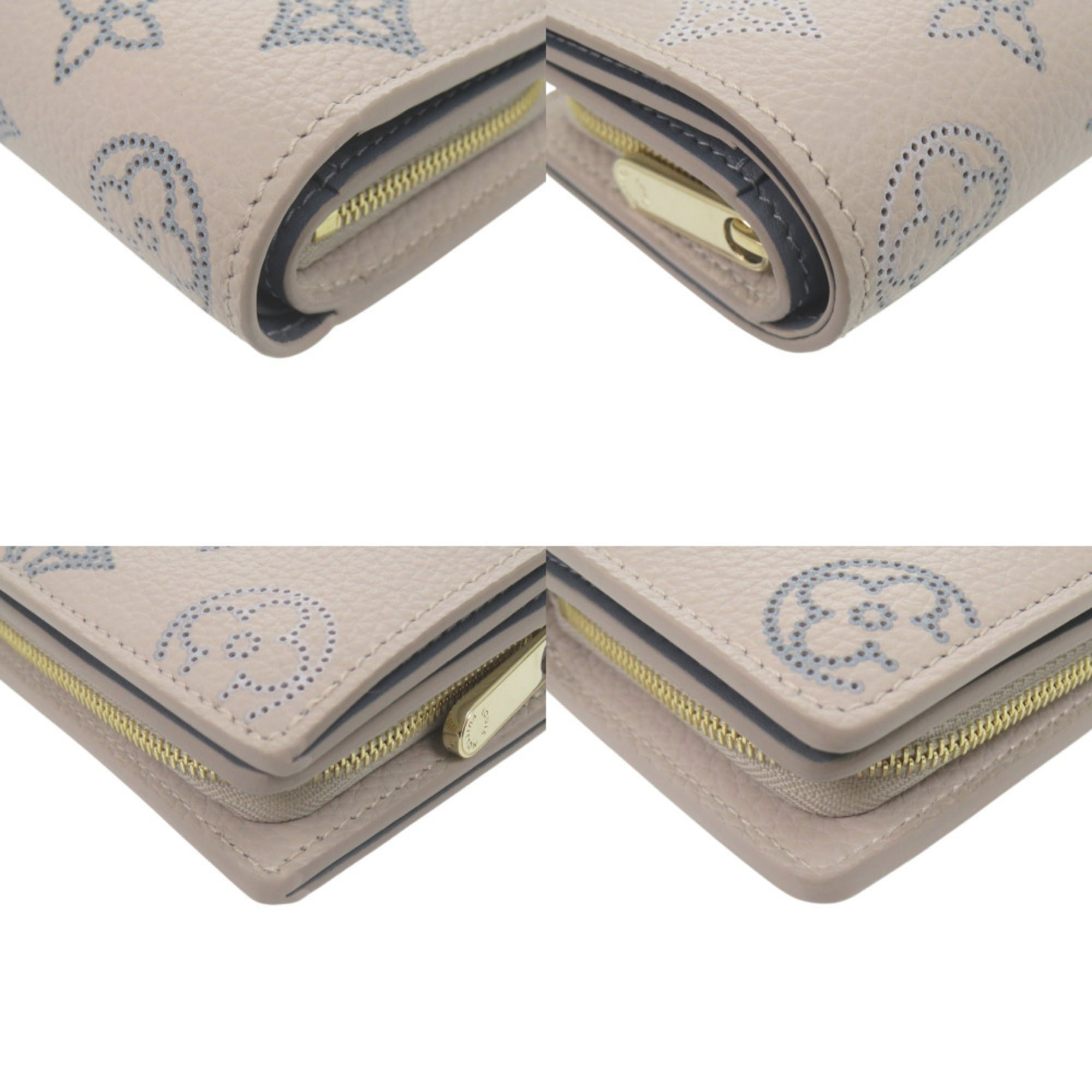 Louis Vuitton Blue Pink Mahina Leather Wallet (Bi-Fold) (Pre-Owned)