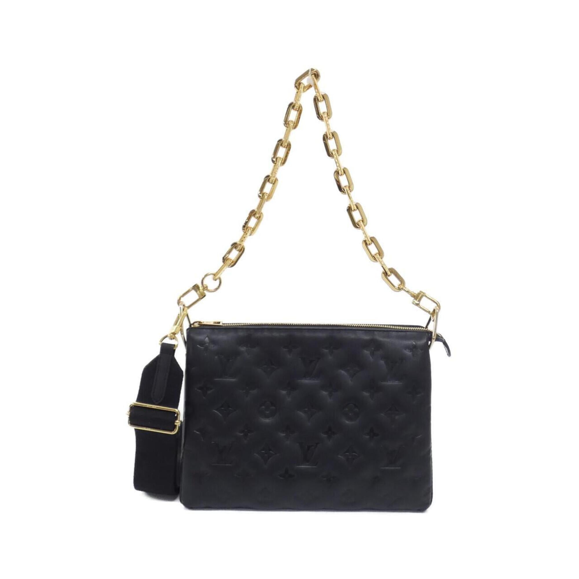Louis Vuitton Black Leather Shoulder Bag (Pre-Owned)