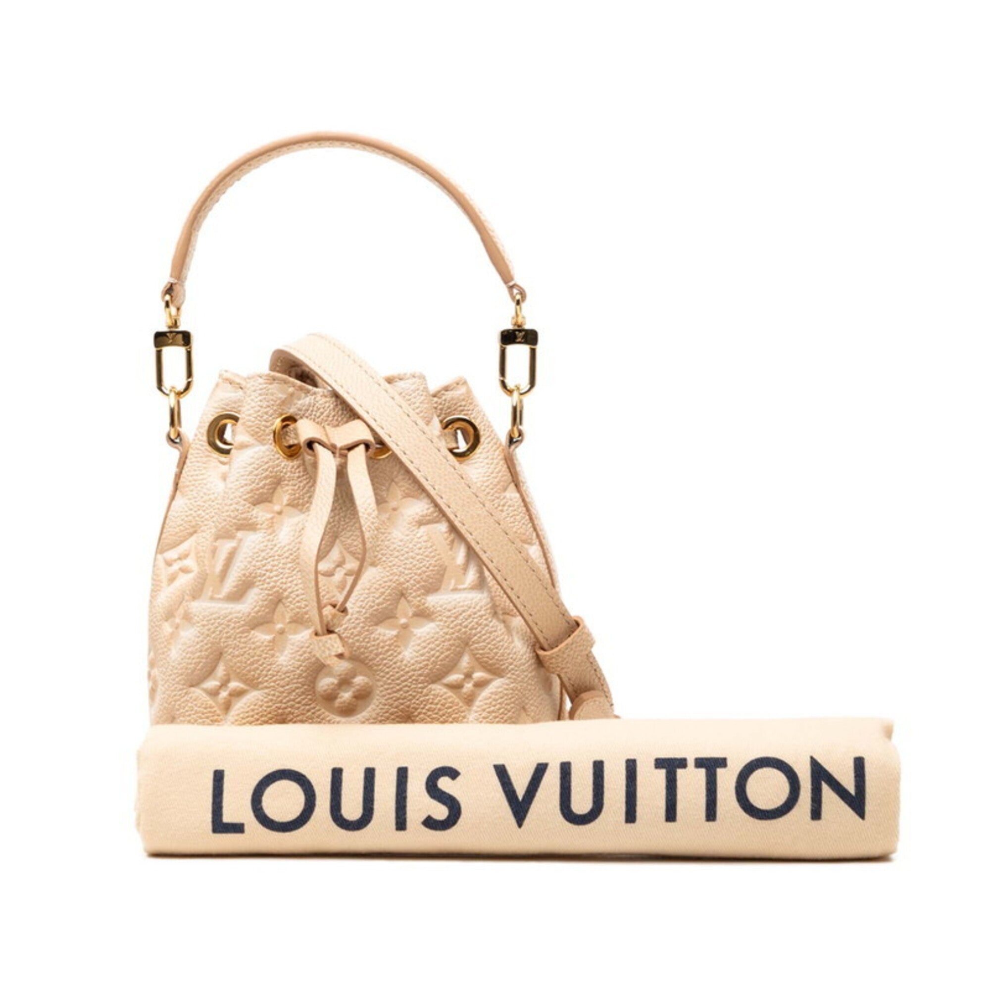 Louis Vuitton Beige White Monogram Empreinte Handbag Shoulder Bag (Pre-Owned)