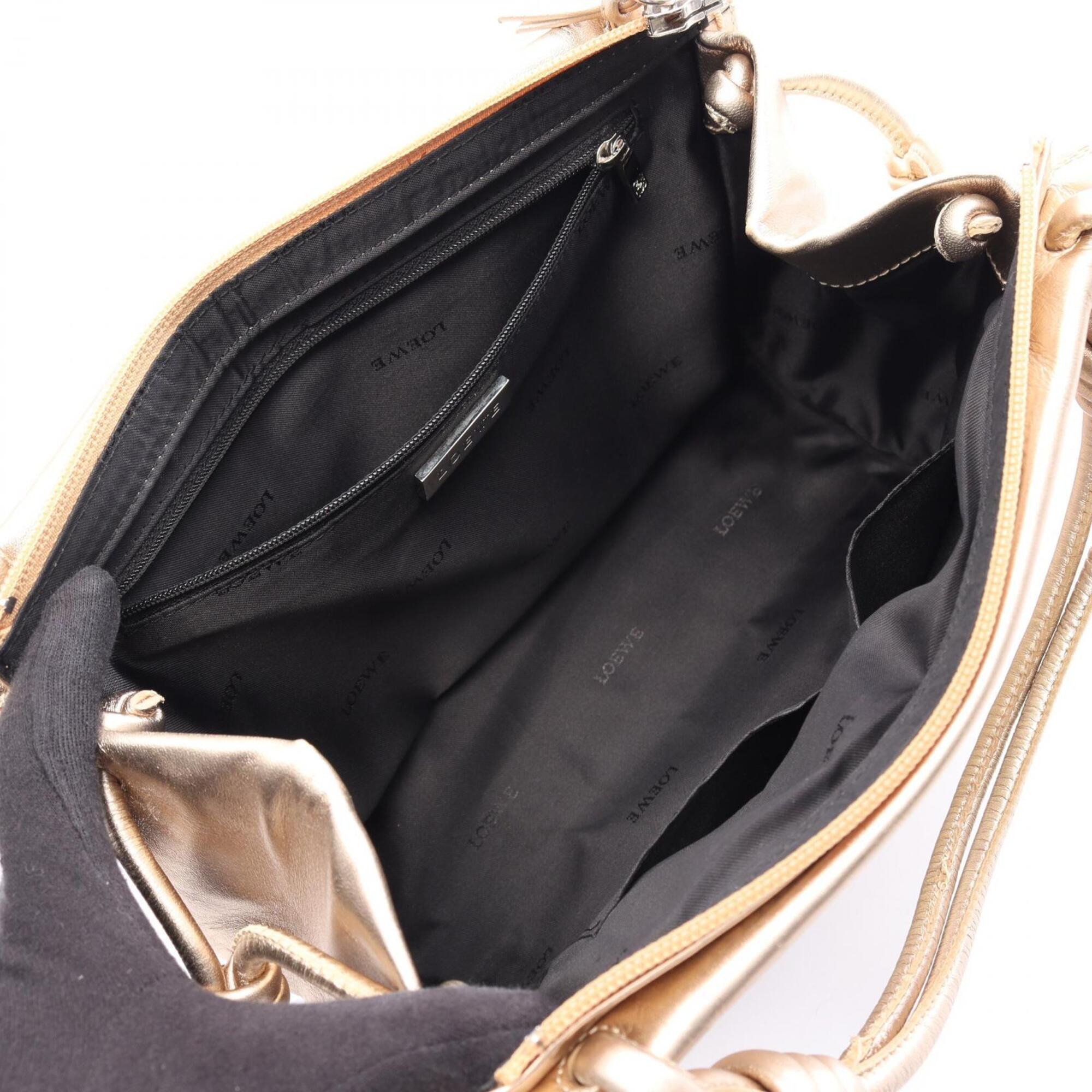 Loewe Gold Leather Handbag (Pre-Owned)