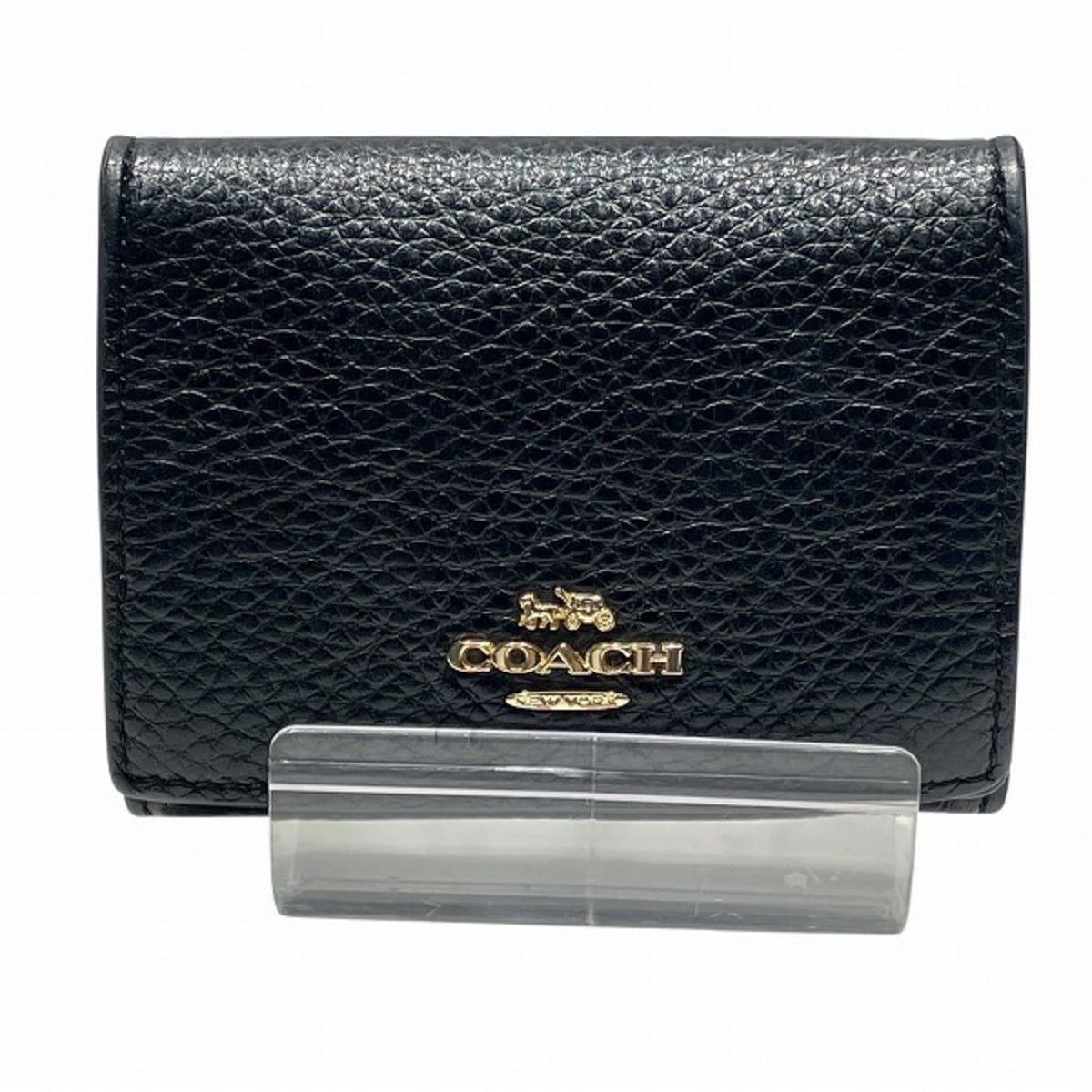 Coach Black Leather Wallet (Tri-Fold) (Pre-Owned)