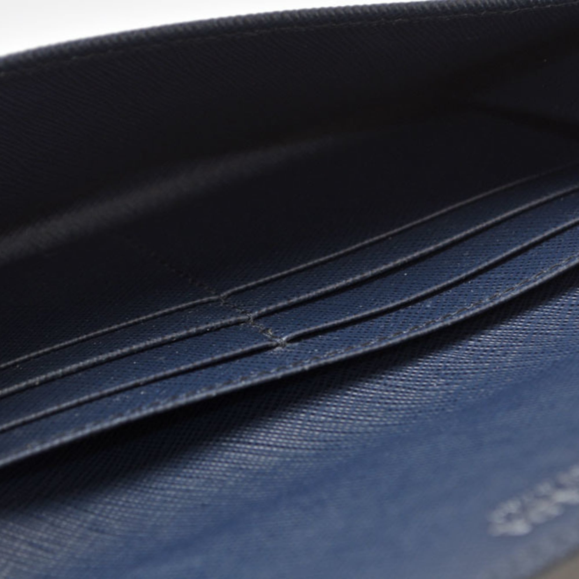 Prada Navy Leather Coin Purse/Coin Case (Pre-Owned)