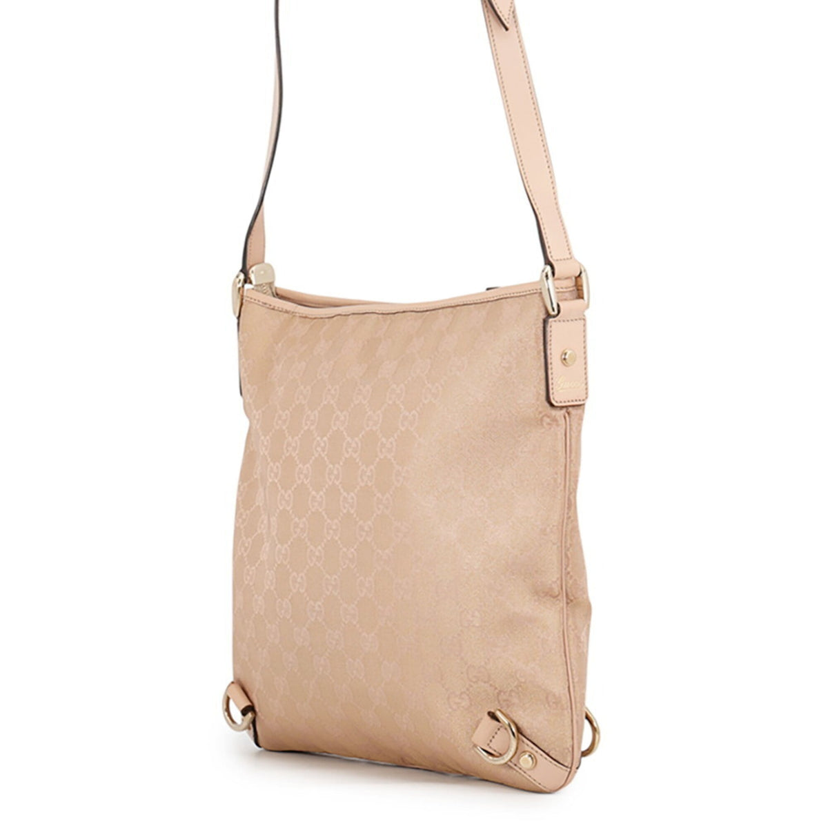Gucci Pink Beige Gg Canvas Handbag Shoulder Bag (Pre-Owned)