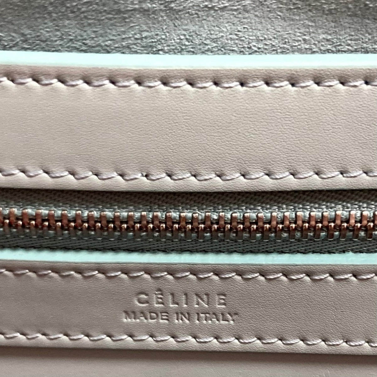 Celine Light Blue Red Color Tote Bag (Pre-Owned)
