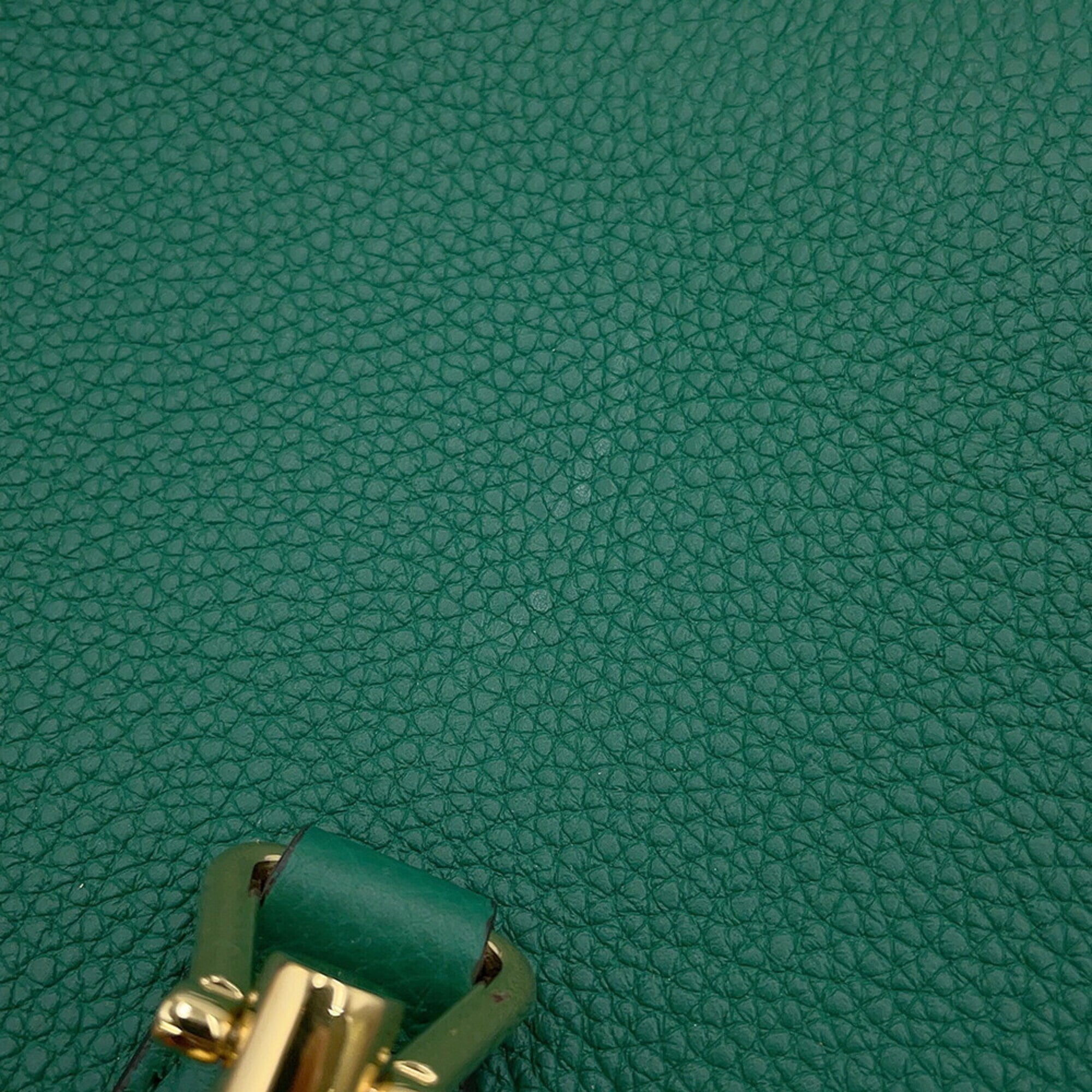 Gucci Green Leather Handbag Shoulder Bag (Pre-Owned)