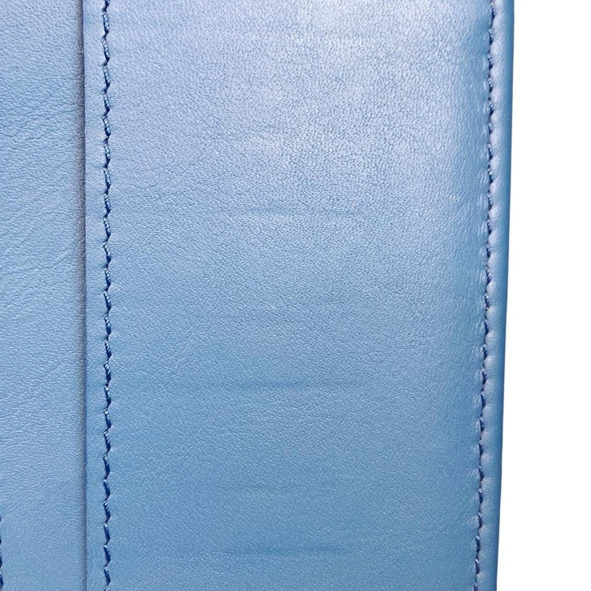 Louis Vuitton Taiga Blue Leather Long Wallet (Bi-Fold) (Pre-Owned)