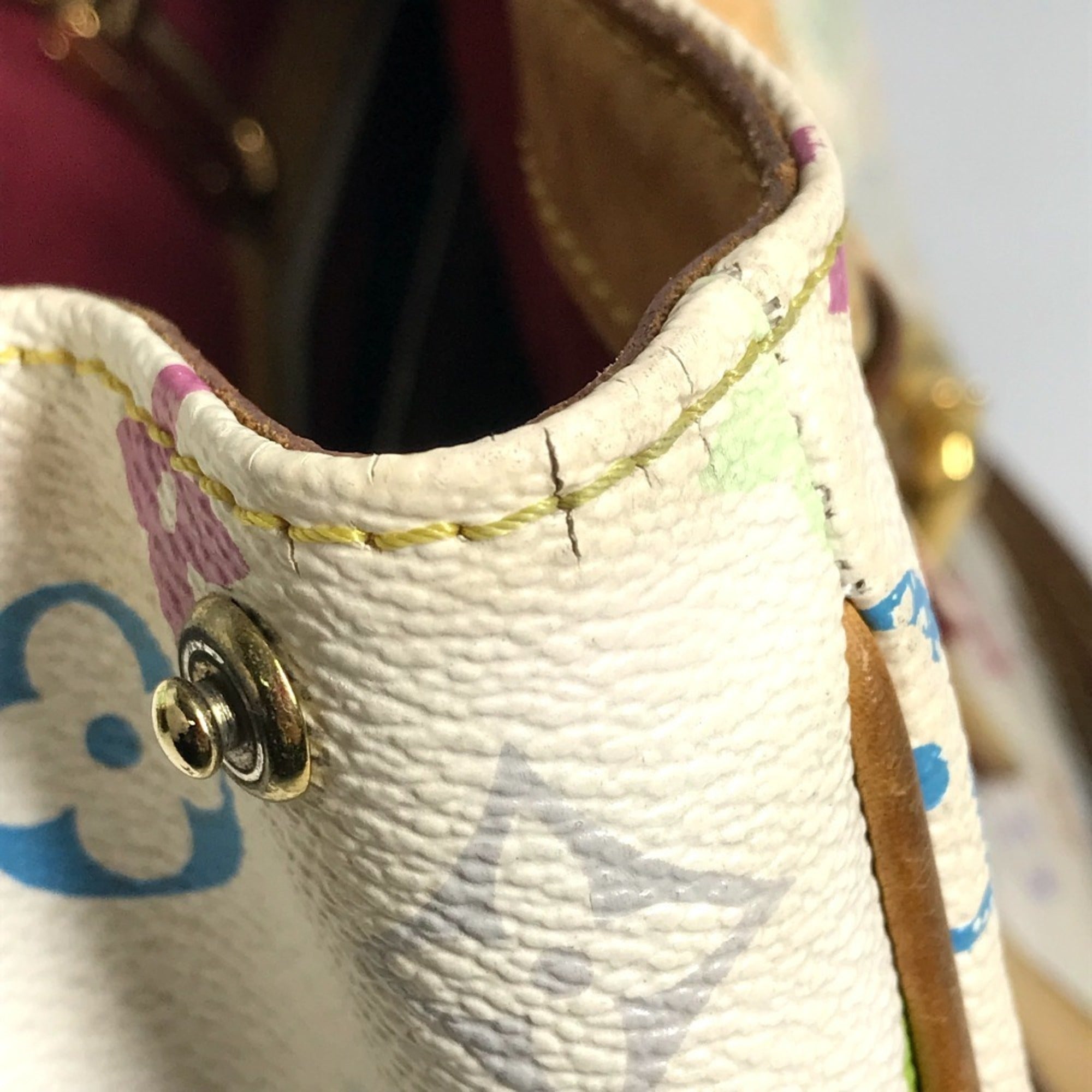 Louis Vuitton Blanc Monogram Multicolore Shoulder Bag Tote Bag (Pre-Owned)