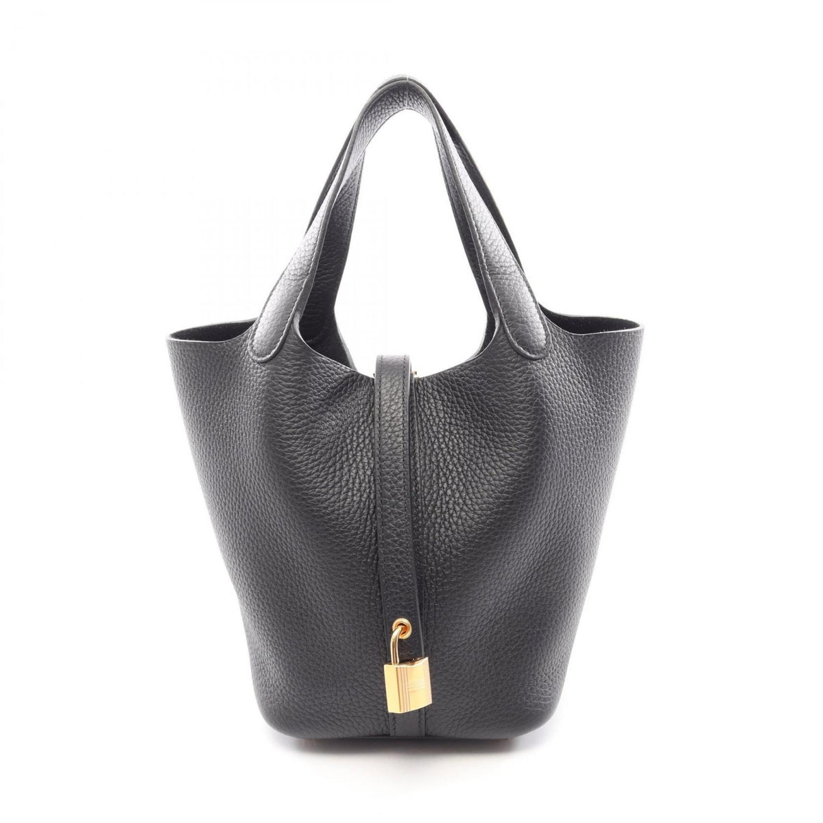 Hermes Black Taurillon Clemence Leather Handbag (Pre-Owned)