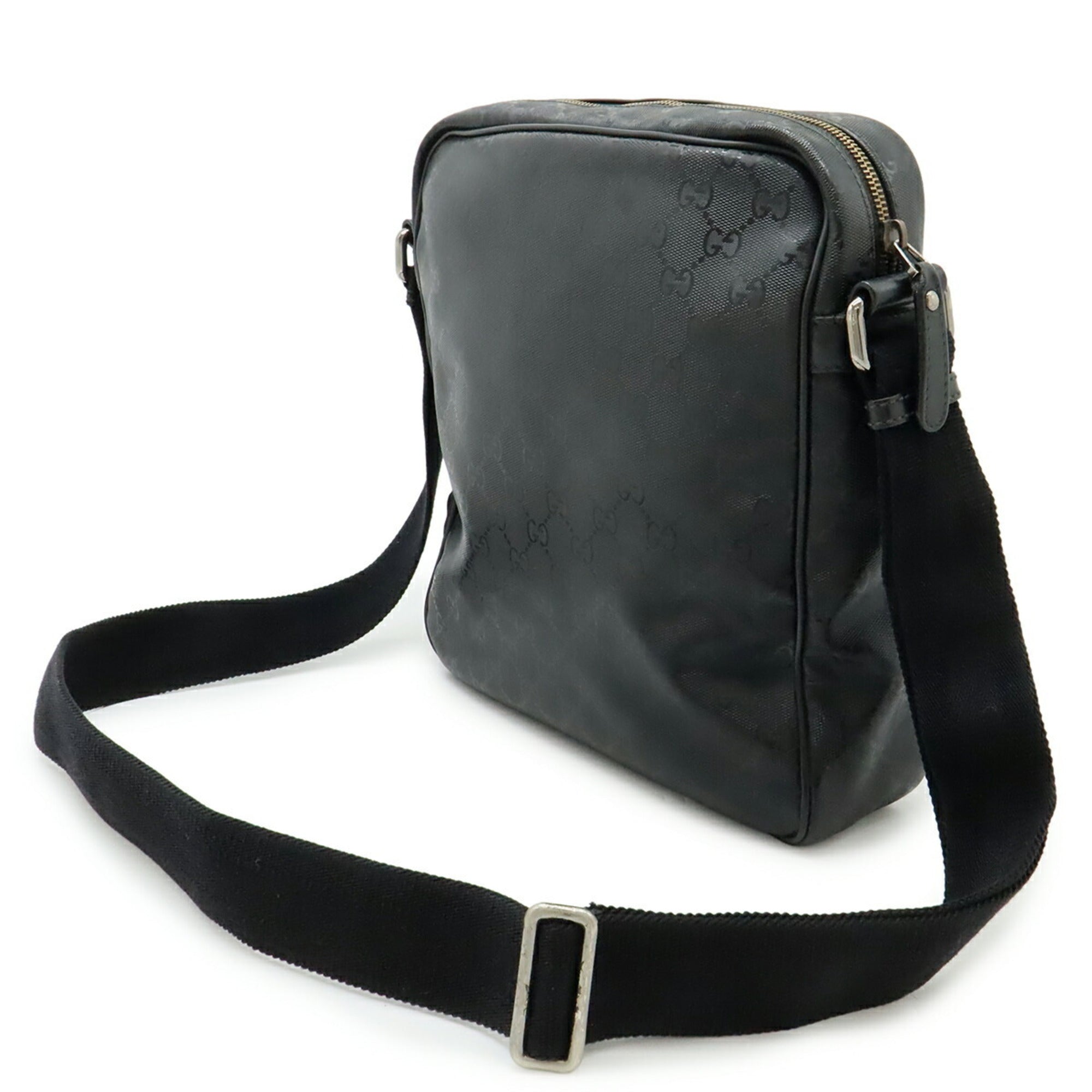 Gucci Black Gg Imprimé Pochette Shoulder Bag (Pre-Owned)