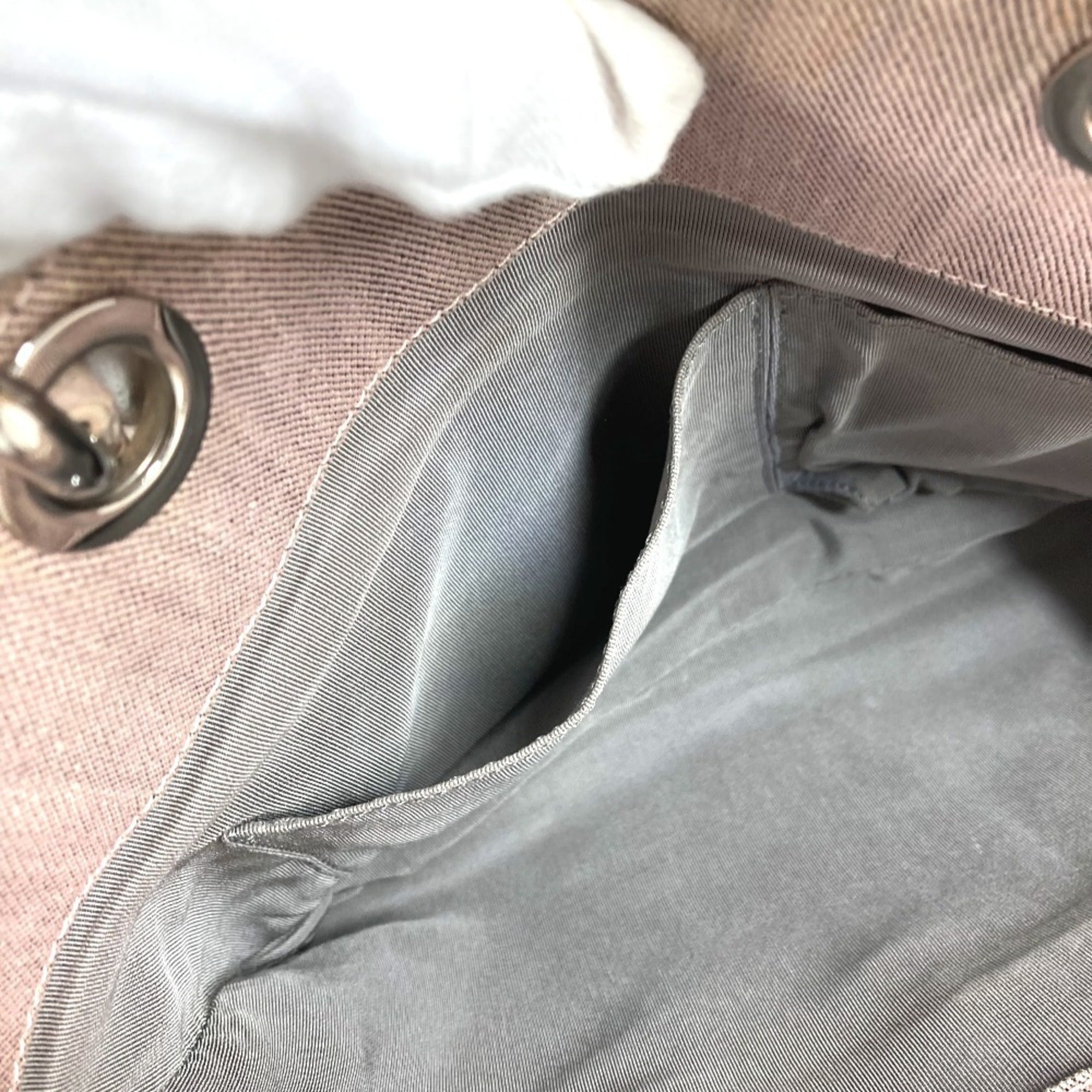 Chanel Pink Cotton Handbag Shoulder Bag (Pre-Owned)