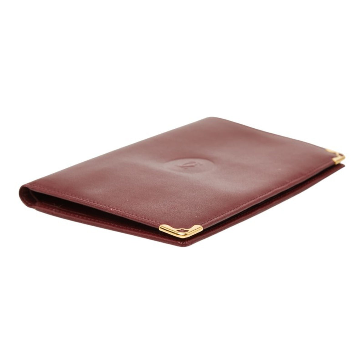 Cartier Bordeaux Wine Red Leather Wallet (Bi-Fold) (Pre-Owned)
