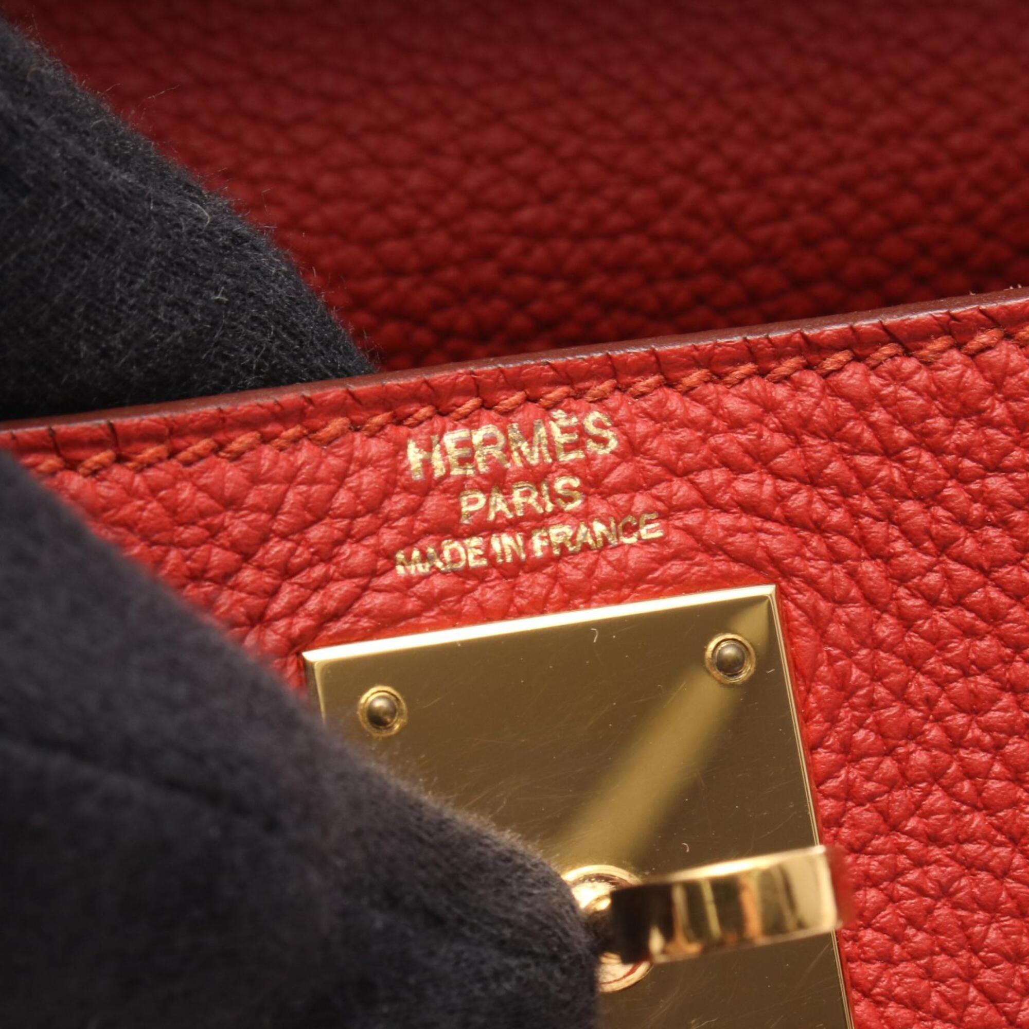 Hermes Red Color Togo Leather Handbag (Pre-Owned)