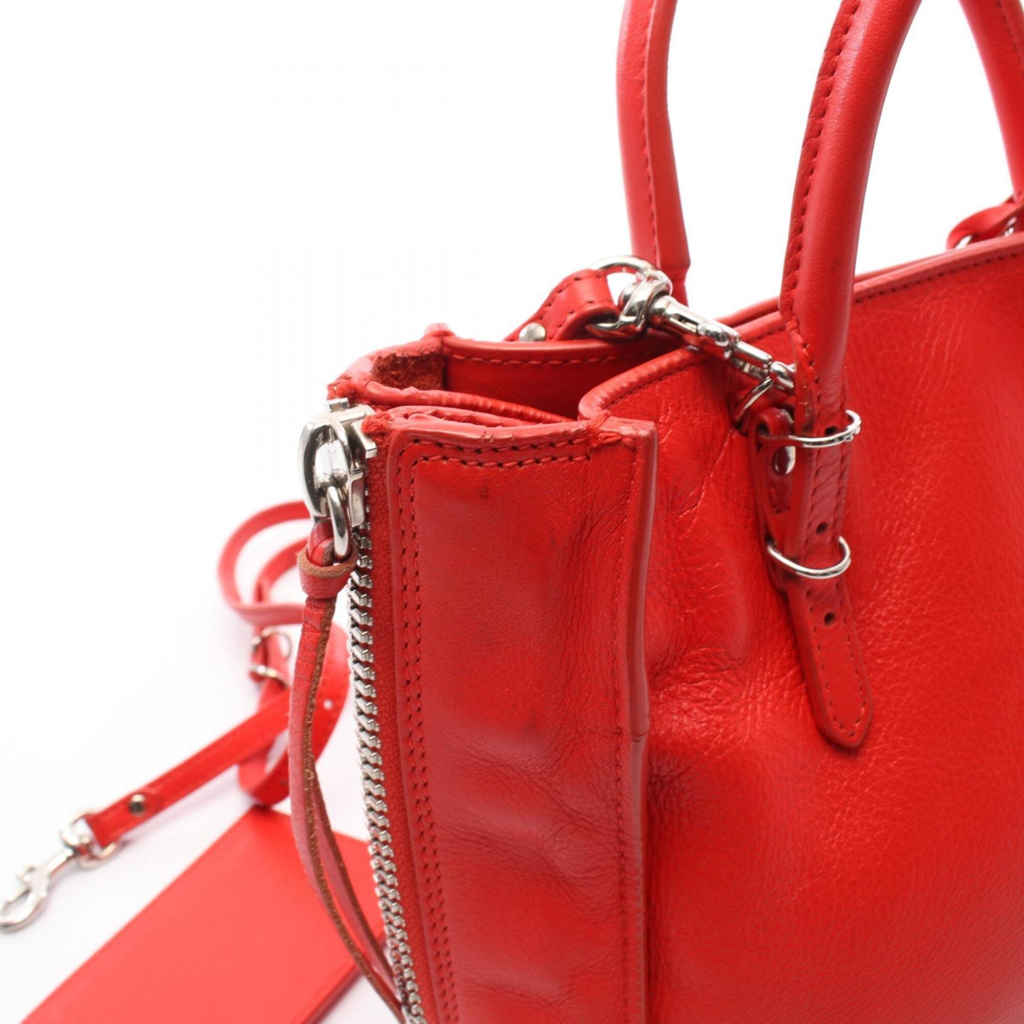 Balenciaga Red Color Leather Handbag (Pre-Owned)