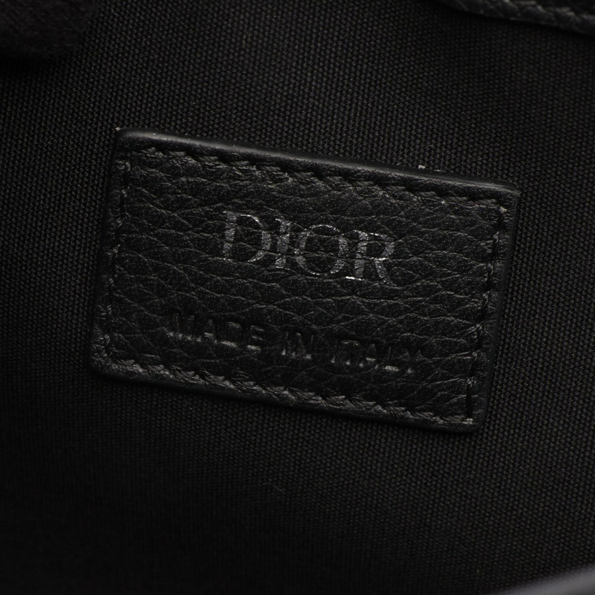 Christian Dior Black Canvas Leather Handbag Saddle Bag Shoulder Bag (Pre-Owned)