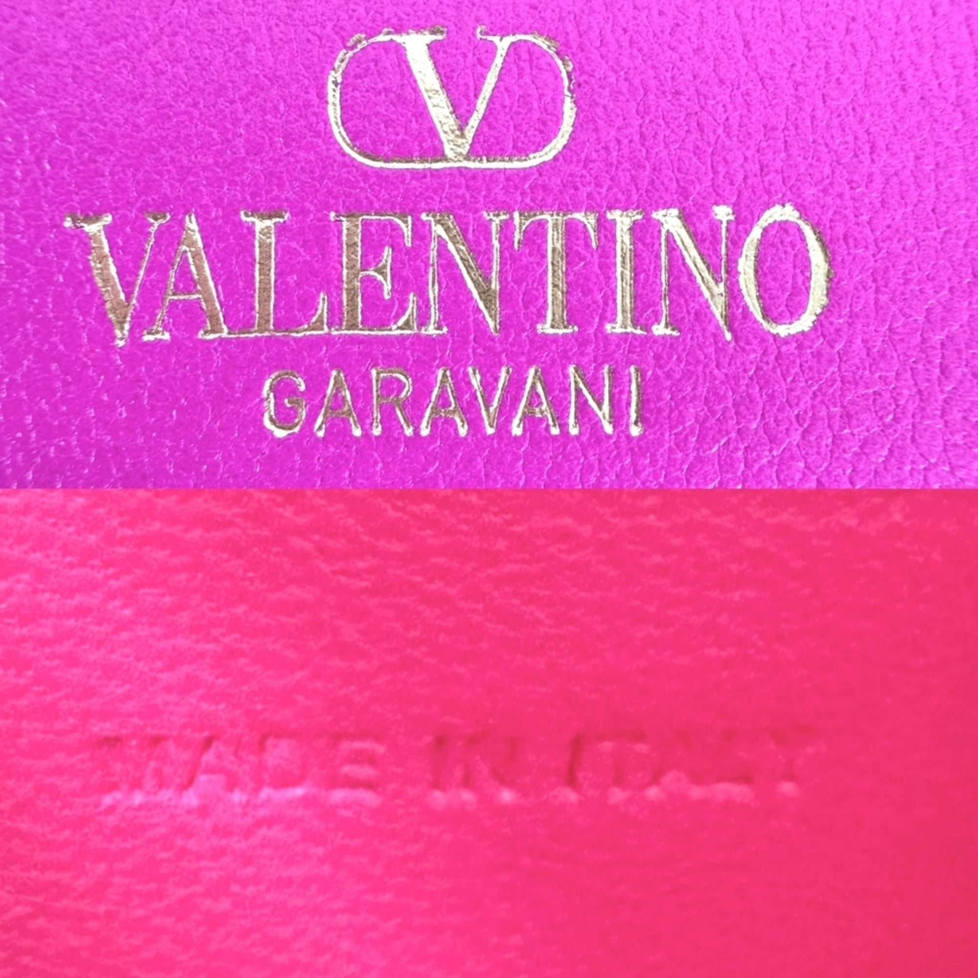 Valentino Garavani Pink White Leather Handbag Shoulder Bag (Pre-Owned)