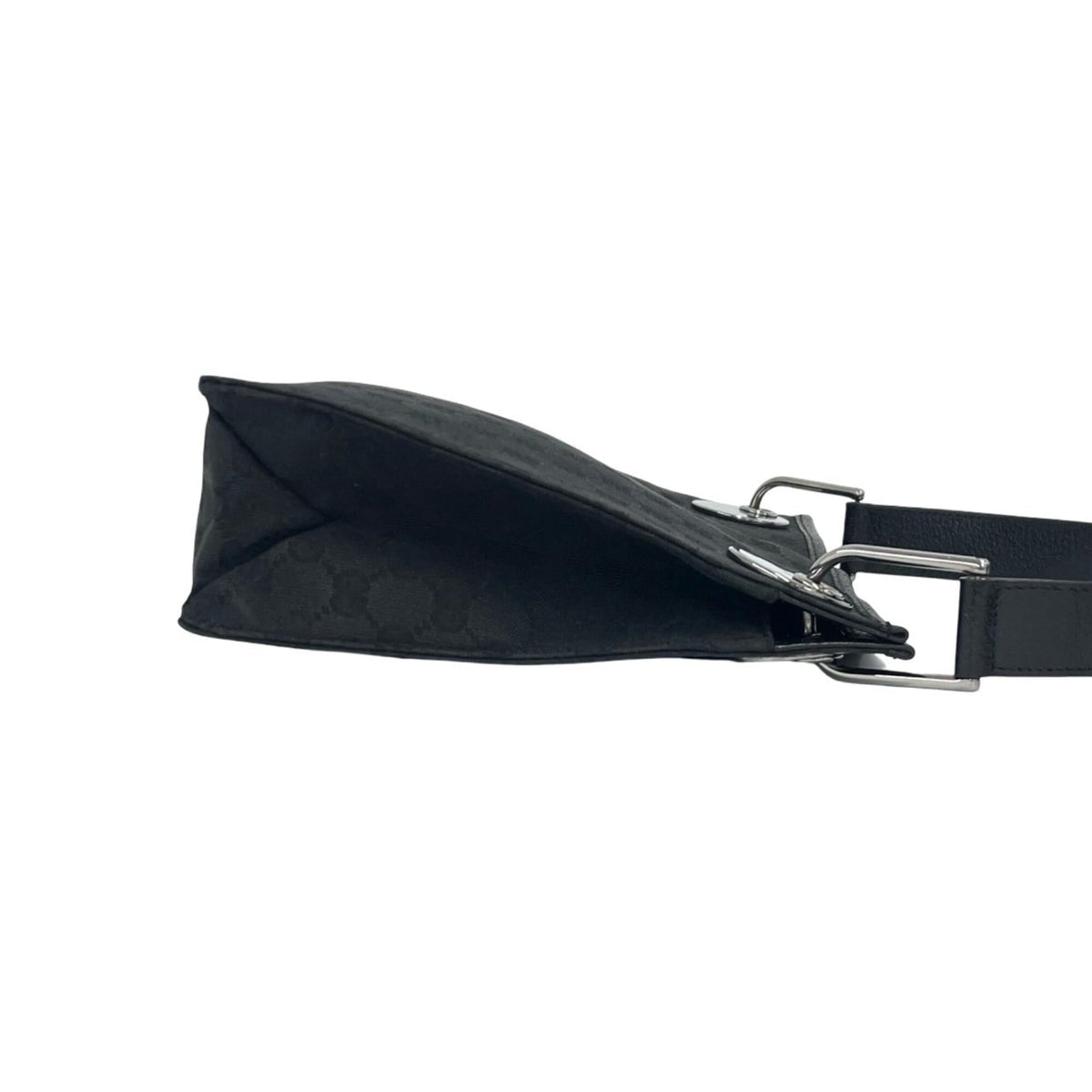 Gucci Black Canvas Leather Shoulder Bag (Pre-Owned)