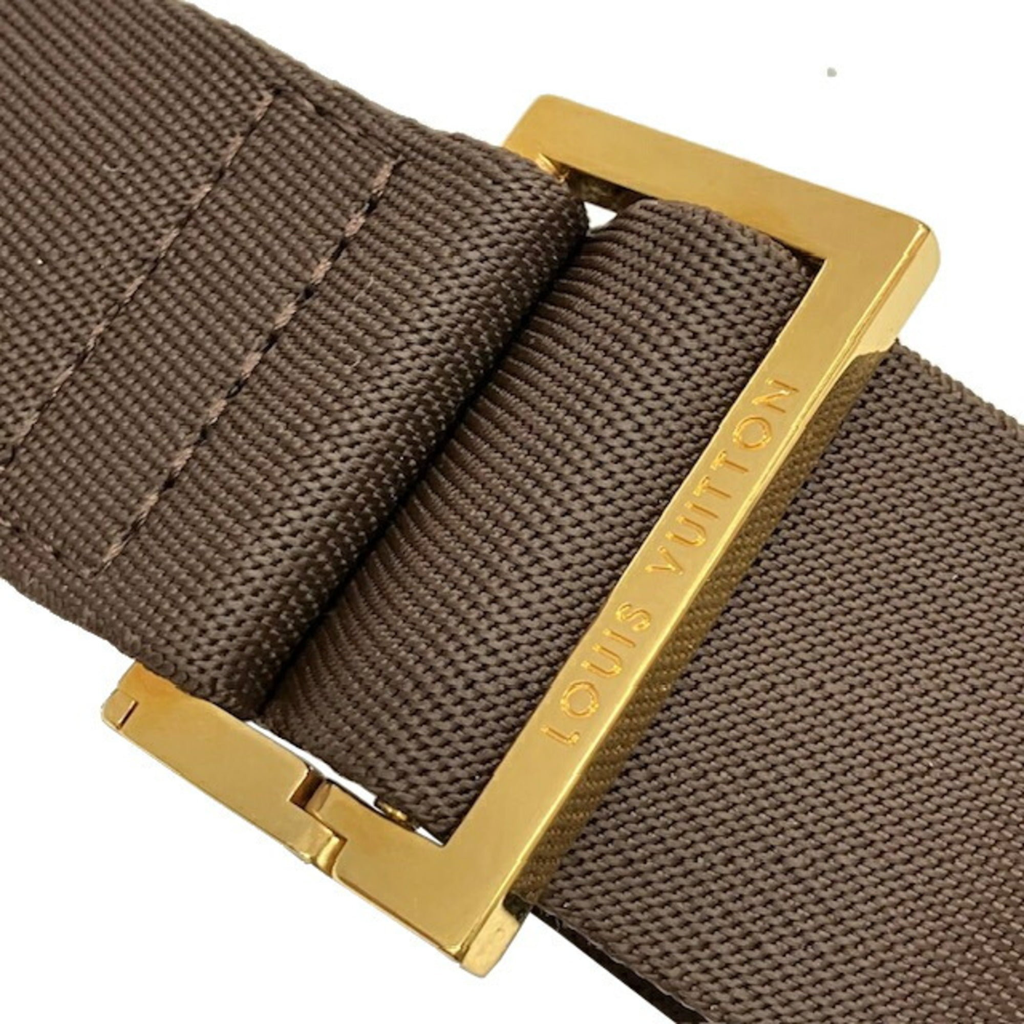 Louis Vuitton Ebene Damier Canvas Shoulder Bag Sling Bag (Pre-Owned)