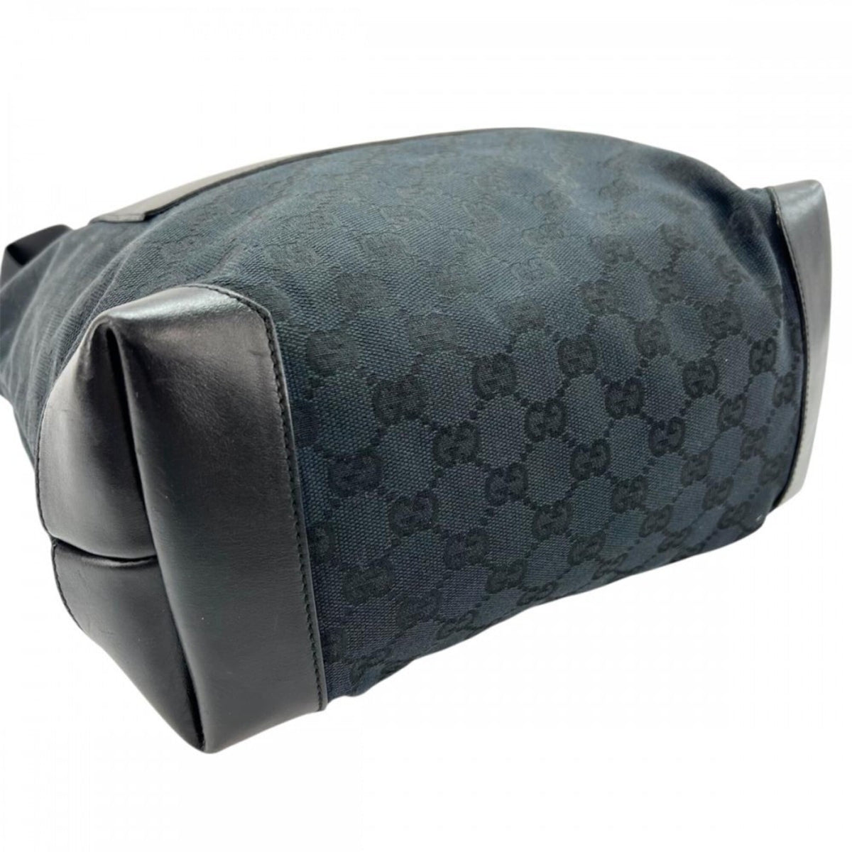 Gucci Black Canvas Handbag Tote Bag (Pre-Owned)
