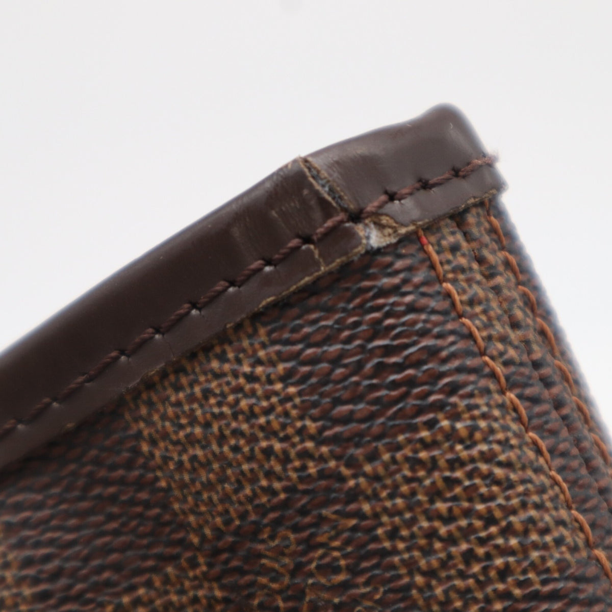 Louis Vuitton Beige Brown Coated Canvas Leather Handbag (Pre-Owned)