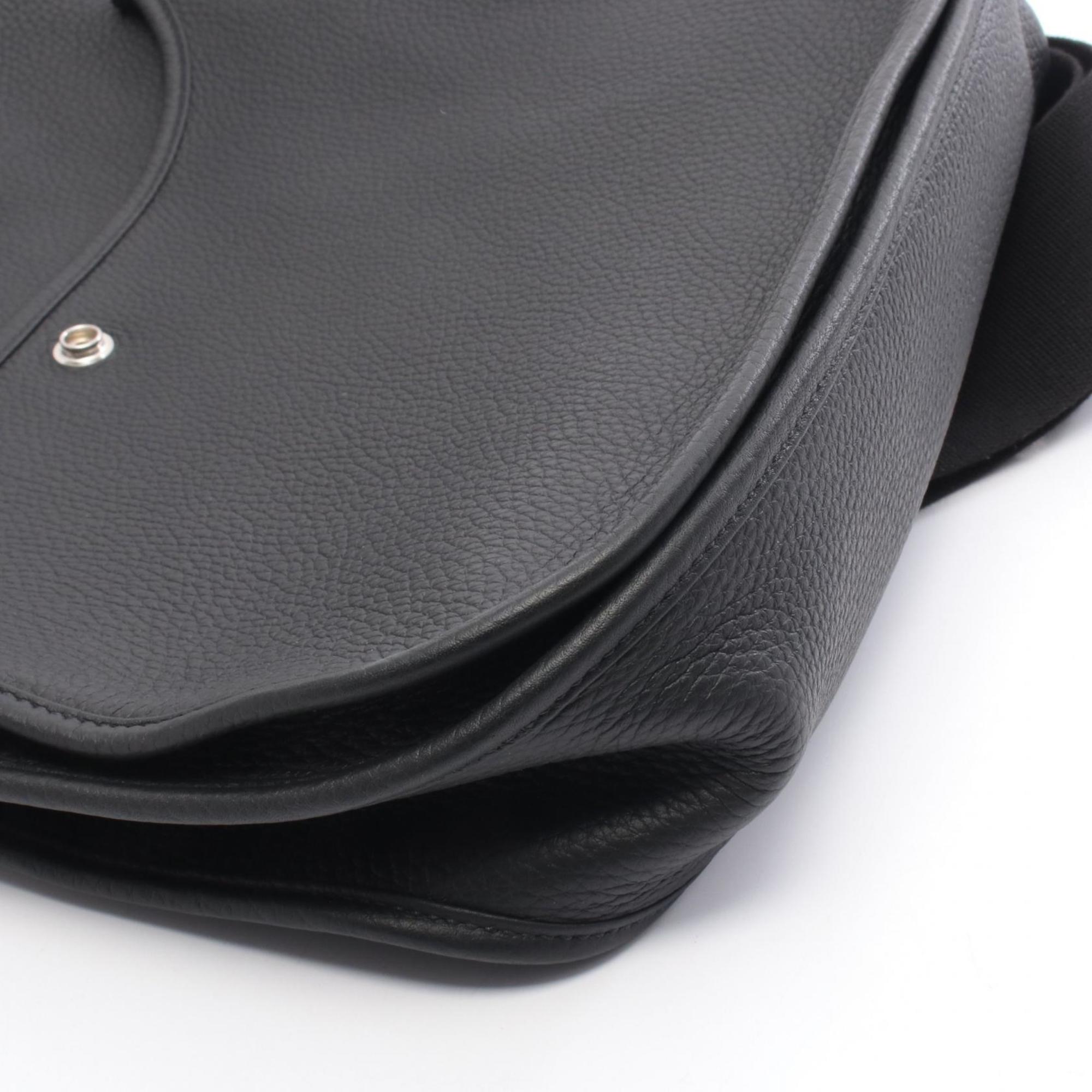 Hermes Black Taurillon Clemence Leather Handbag Shoulder Bag (Pre-Owned)
