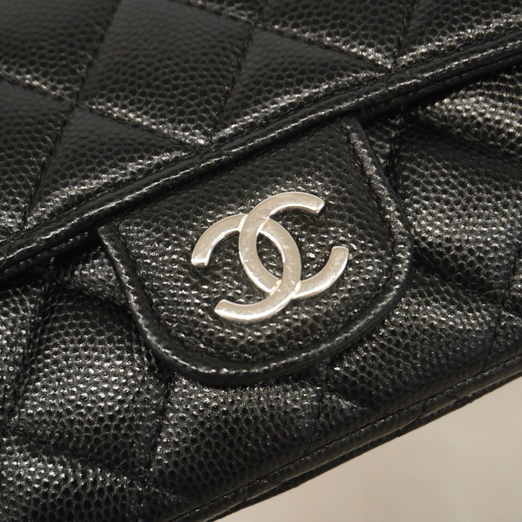 Chanel Black Grained Calfskin (Pre-Owned)